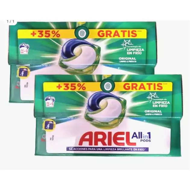 ARIEL detergent All-in-1 Pods 2ud 25 + 9 (68 capsules in total) liquid machine