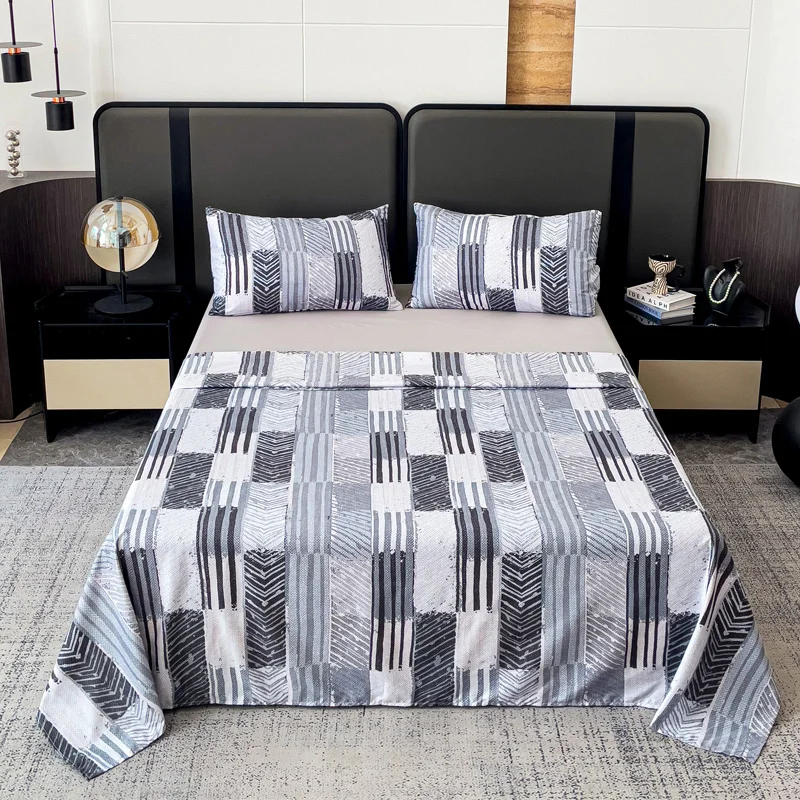 Juego de sábanas 4 piezas cama 135cm/150cm/180cm Estampado geométrico simple