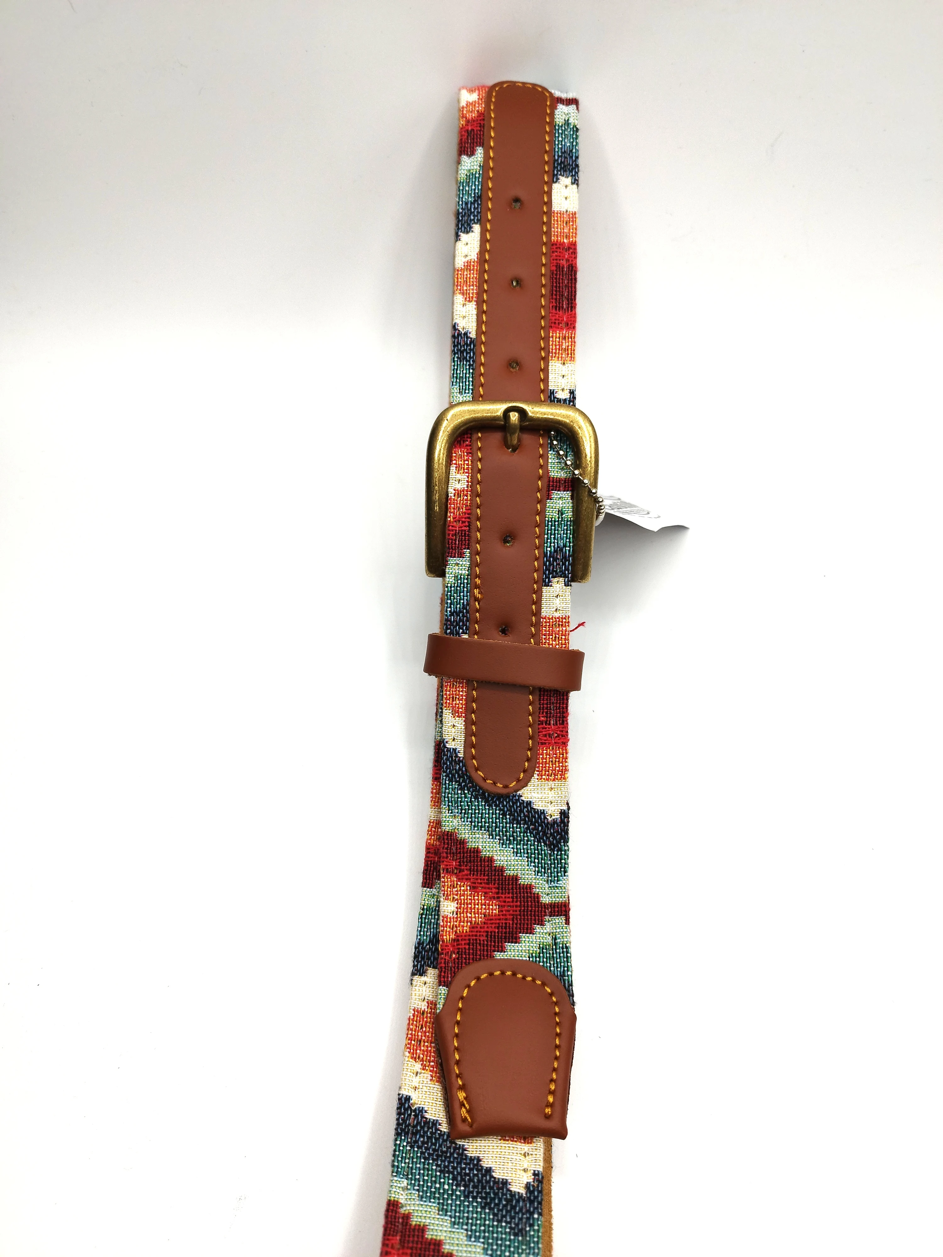 Belt-brand Pepe Castilla -M ° 25-manufactured in Seville (Spain)-Handmade-cotton and leather-We Prepare your size but it can be graduated to your size as it has a screw behind