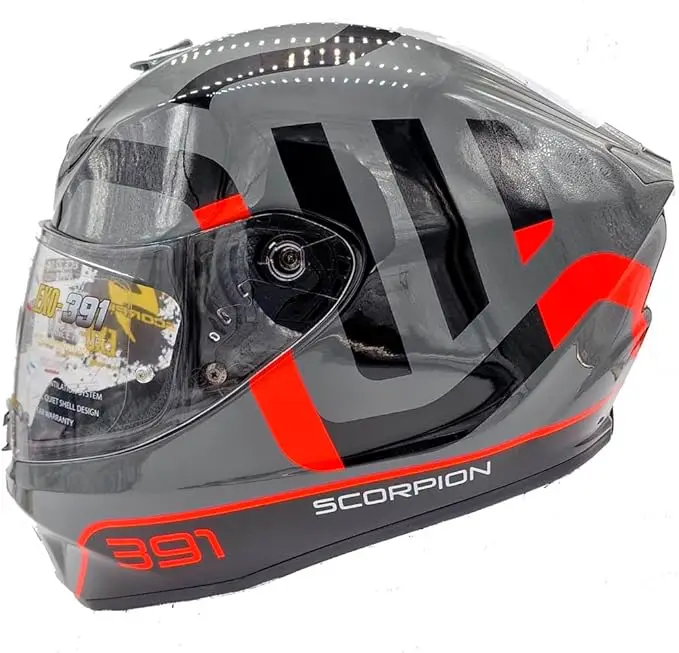 Integral helmet Scorpion EXO 391 AROK nardo gray Red Black