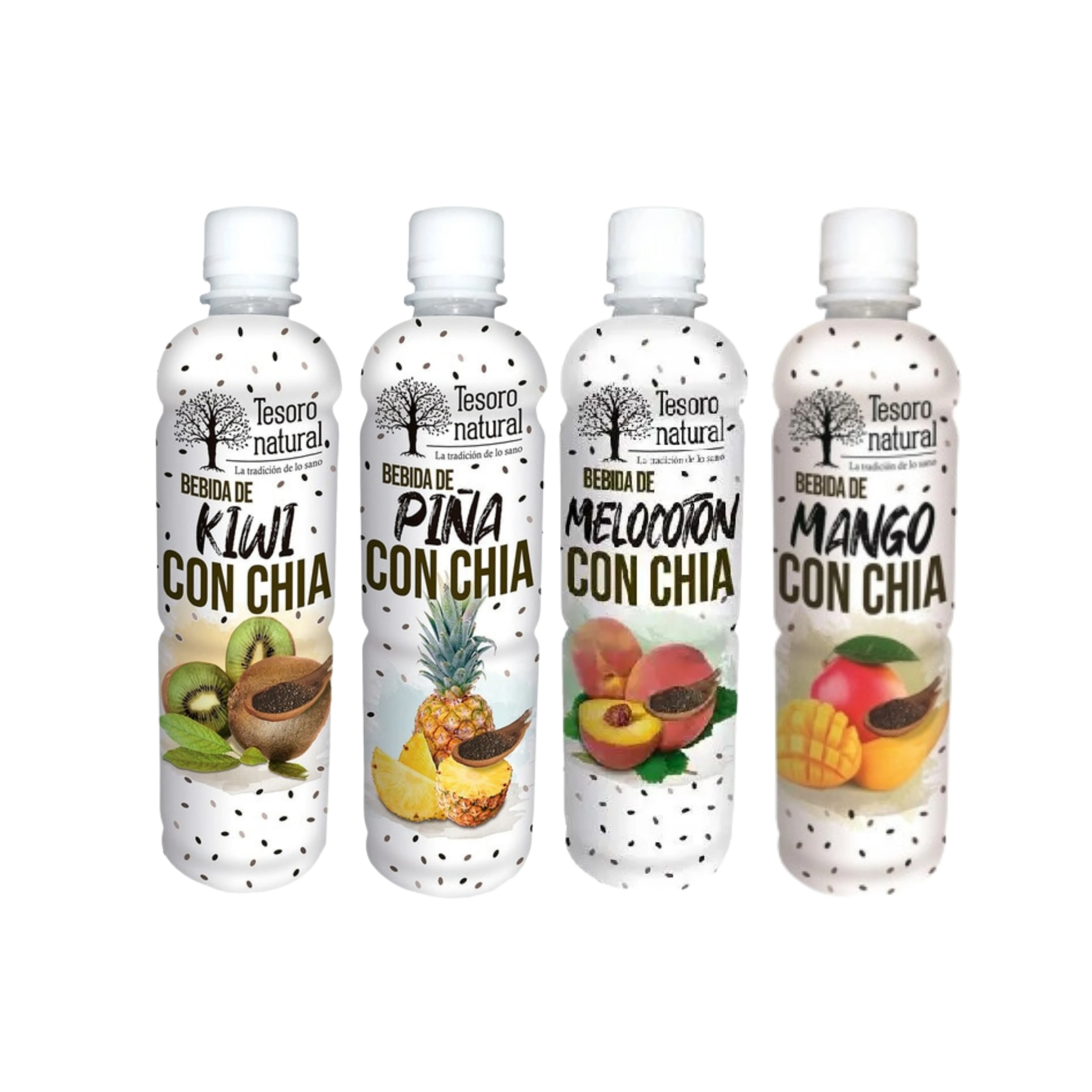 3 BOTTLES CHIA DRINK 450ML ( KIWI WITH CHEAP, HANDLE WITH CHY, PEACH WITH GIRL, AND PINEAPE WITH GIVEN) NATURAL TREASURY