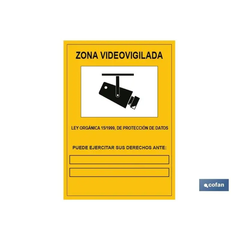 Adhesive signal 210x148mm. Video surveillance signal. The design of the signal may vary, but in no case will the meaning of the signal be varied.