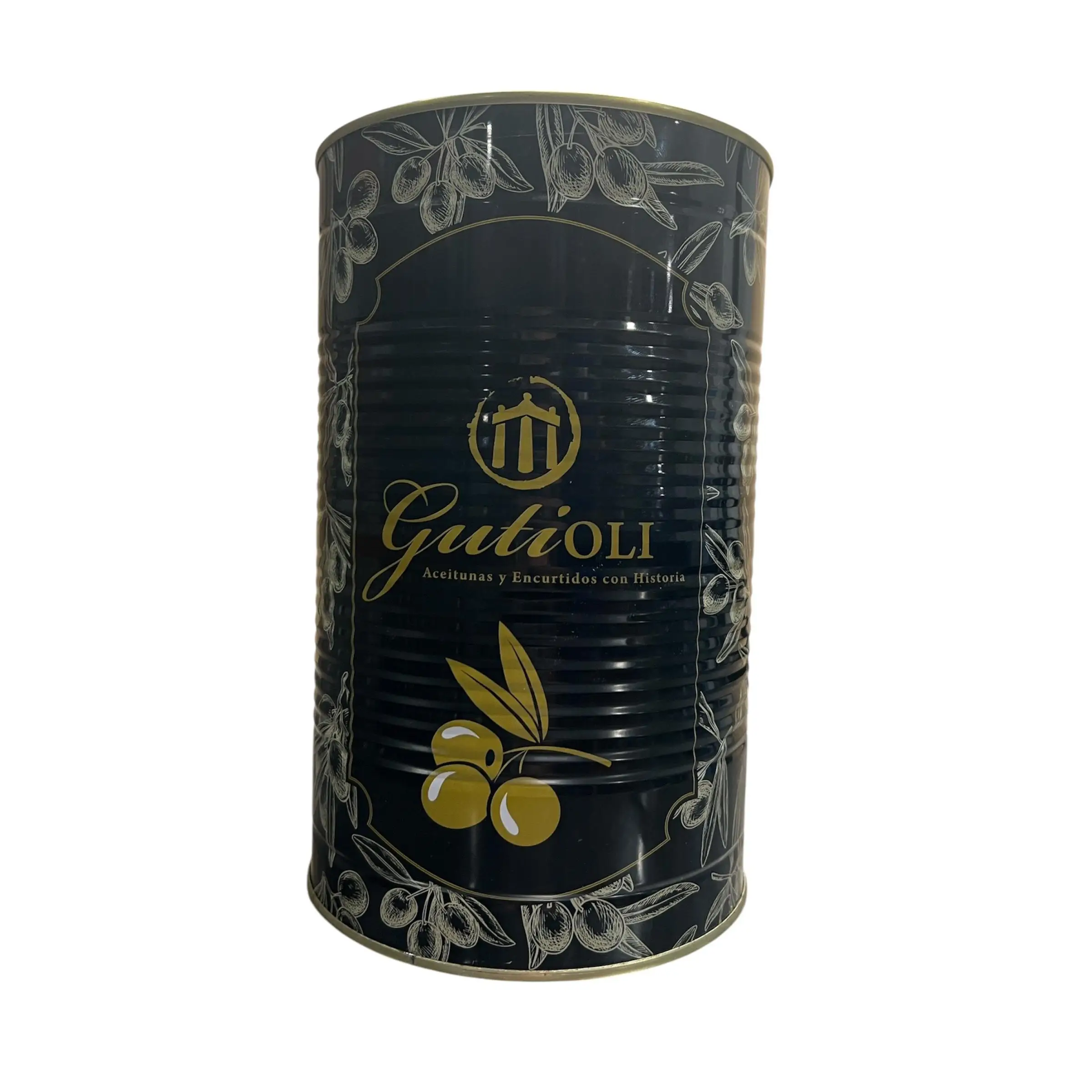 GUTIOLI Aceitunas Gordal Picantes “Las Cachonditas” XXL – Tamaño Gigante, Aliño Casero Sabor Intenso, Ideales para Tapas y Aperitivos, Lata 4,25 kg, Peso Escurrido 2 kg