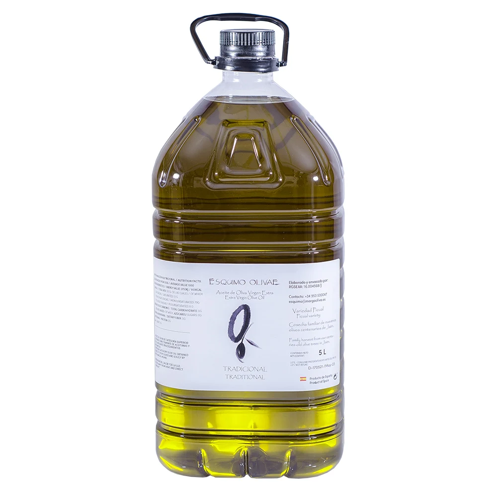 ESQUIMO OLIVAE Tradicional PICUAL envase 5L, aceite de oliva virgen extra.