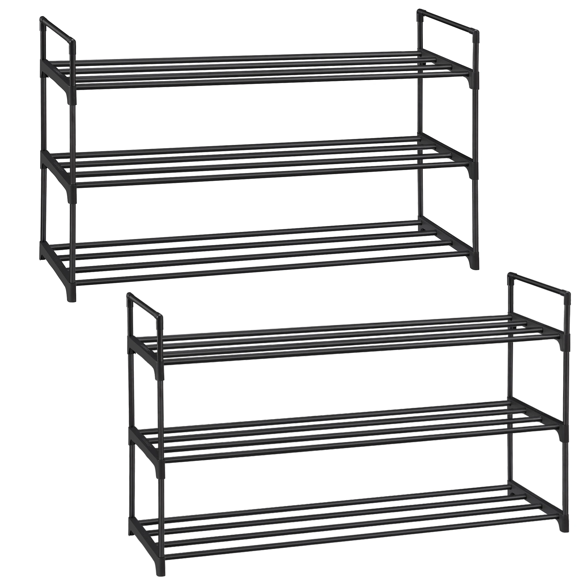 SONGMICS Zapatero de 3 Niveles, Juego de 1/2, Estantería de 