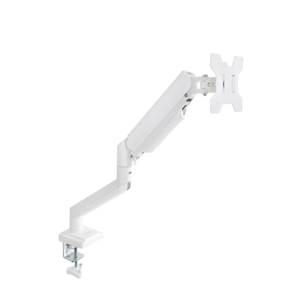 Tooq soporte de mesa con brazo articulado para monitor de 13”-34” - giratorio e inclinable - gestion de cables - peso max 10kg - vesa 100x100mm - color blanco