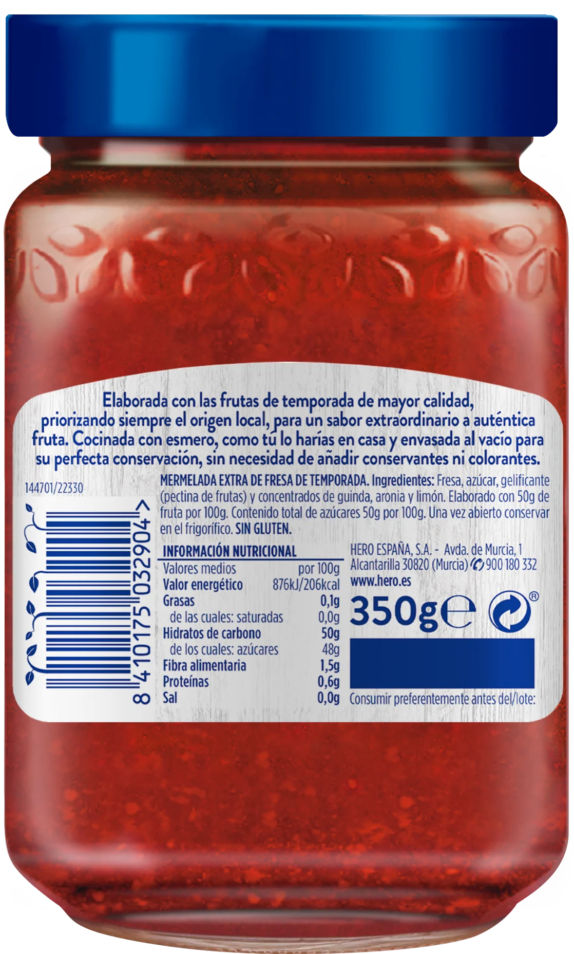 HERO jam season strawberries pack 2x350g