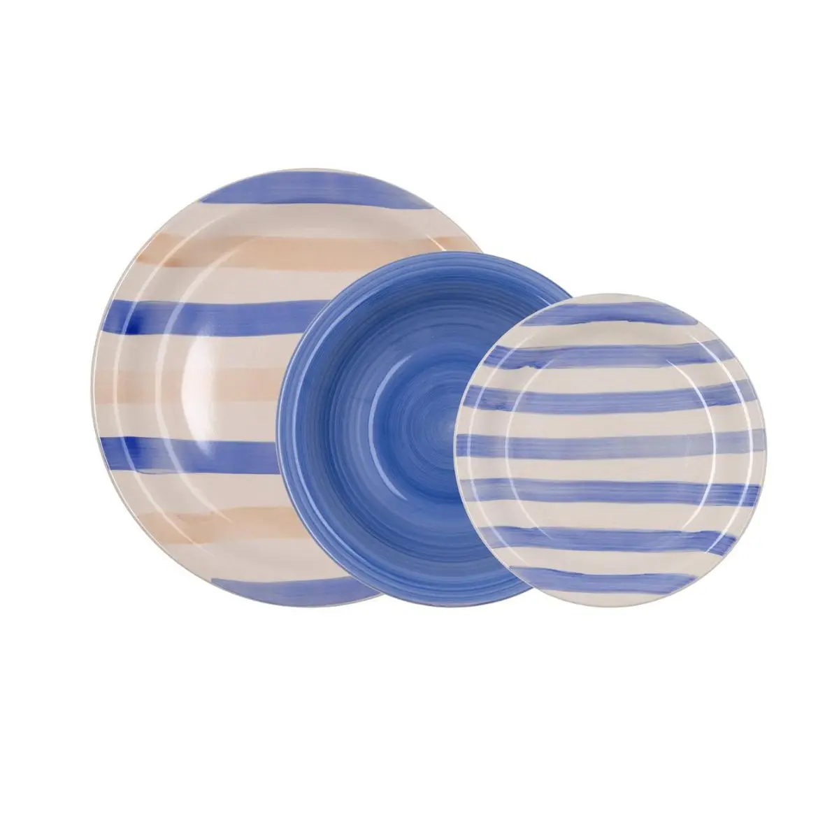 Vajilla Creta Quid 18 piezas 6 servicios cerámica