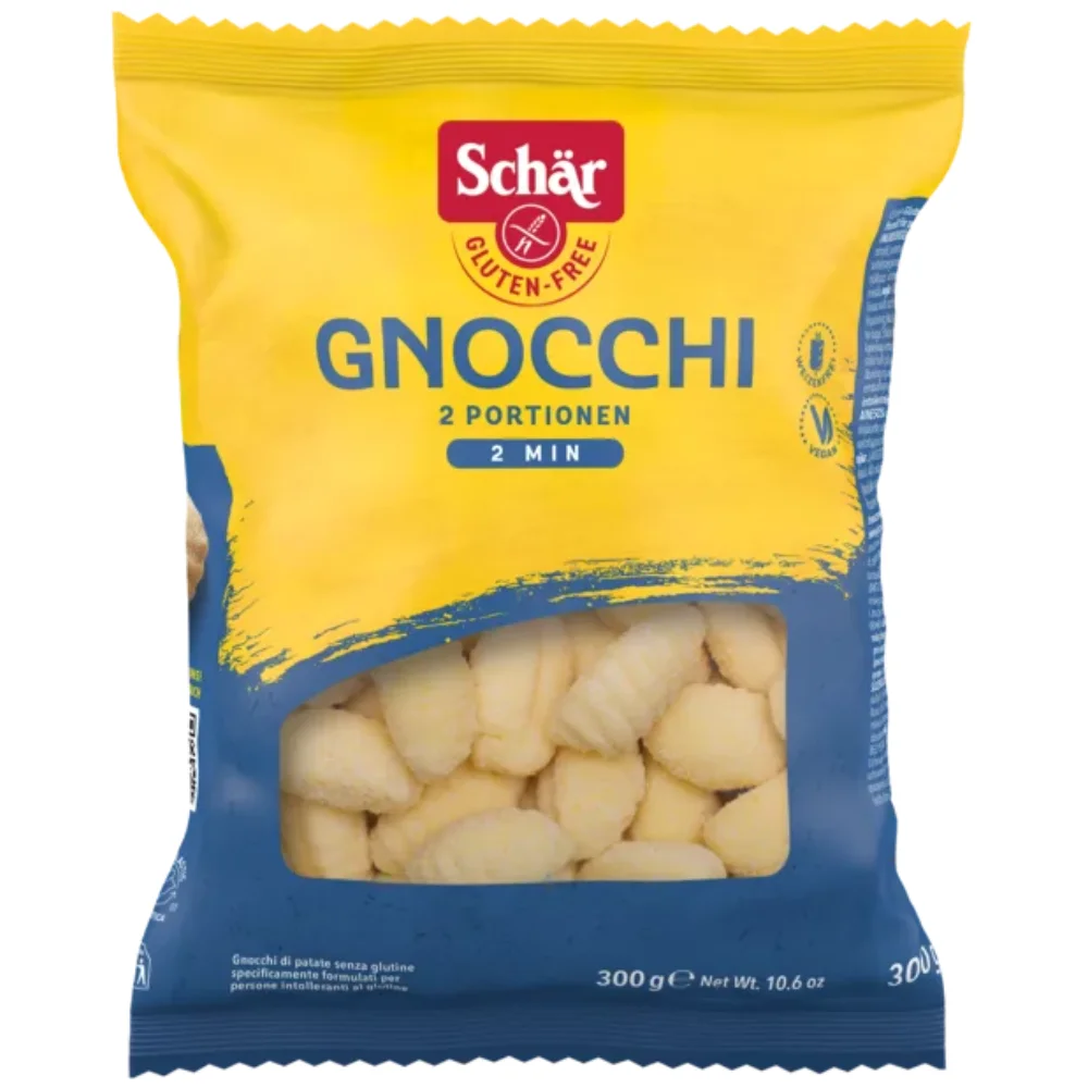 Gnocchi Sin Gluten  Pack de 3 unidades  300 gramos   Apto para vegetarianos y veganos  SCHÄR