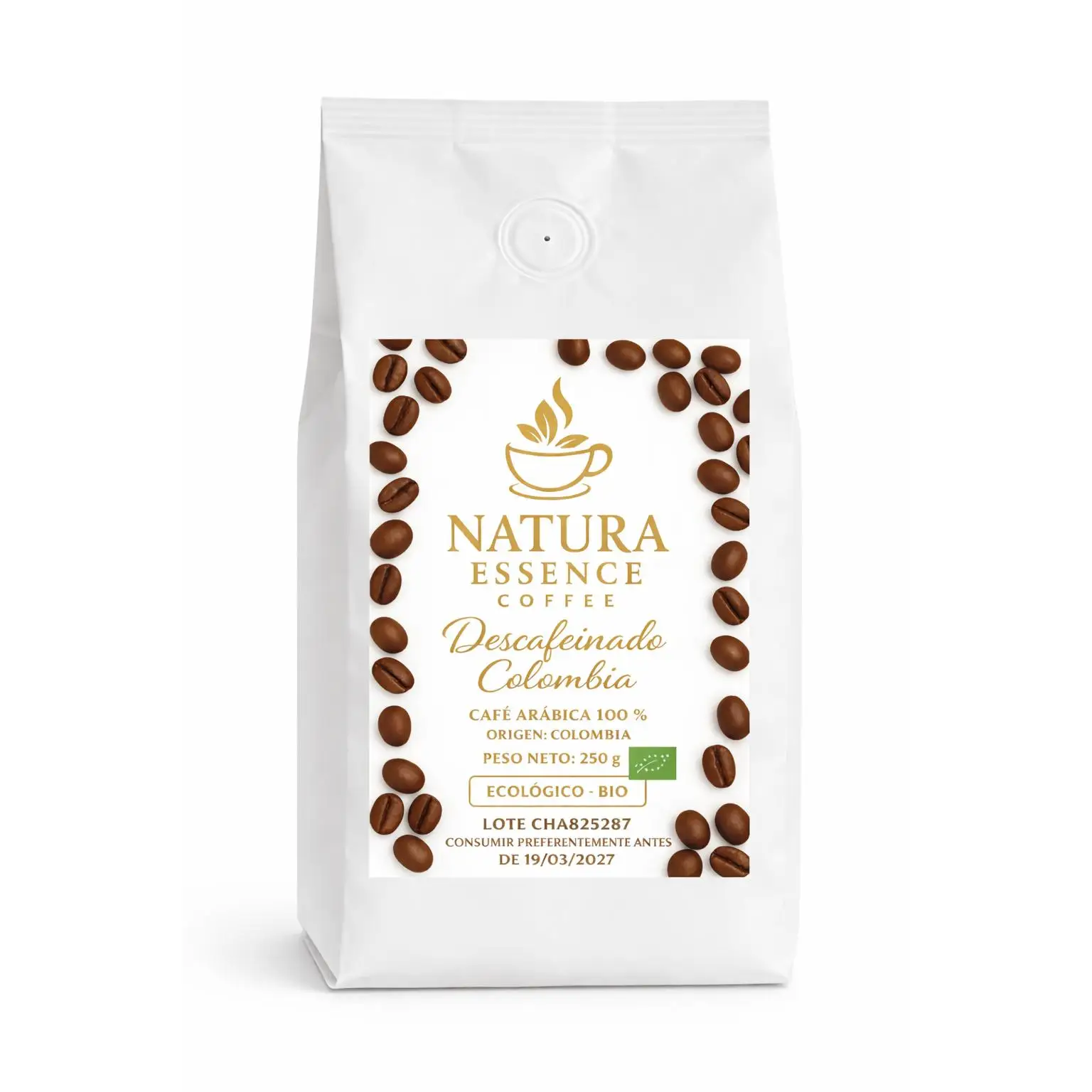 ☕ Café Descafeinado Colombia en Grano – Café Arábica Gourmet | Natura Essence Coffee