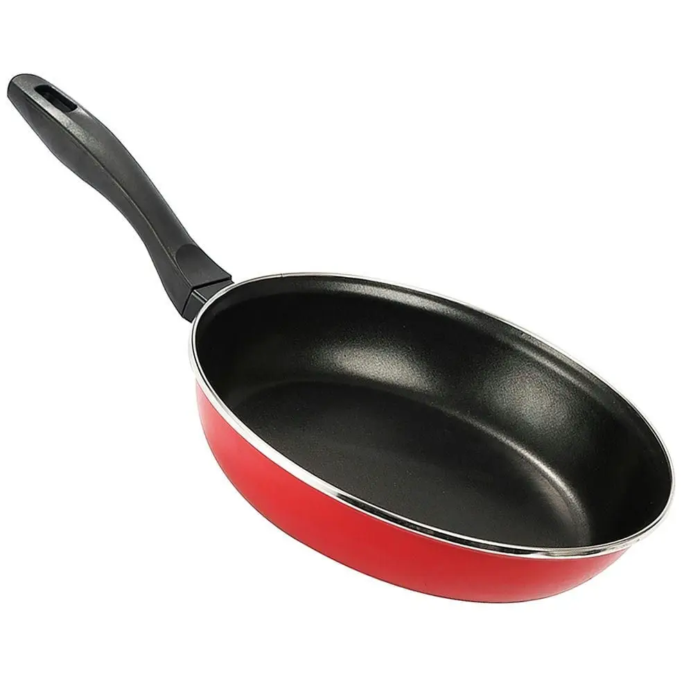 Sartén de acero vitrificado - compatible con cocinas de inducción - Cocina sin aceite sin que se peguen los alimentos - Sartén con mango de baquelita de tacto frío -Apta para lavavajillas - Rápida y