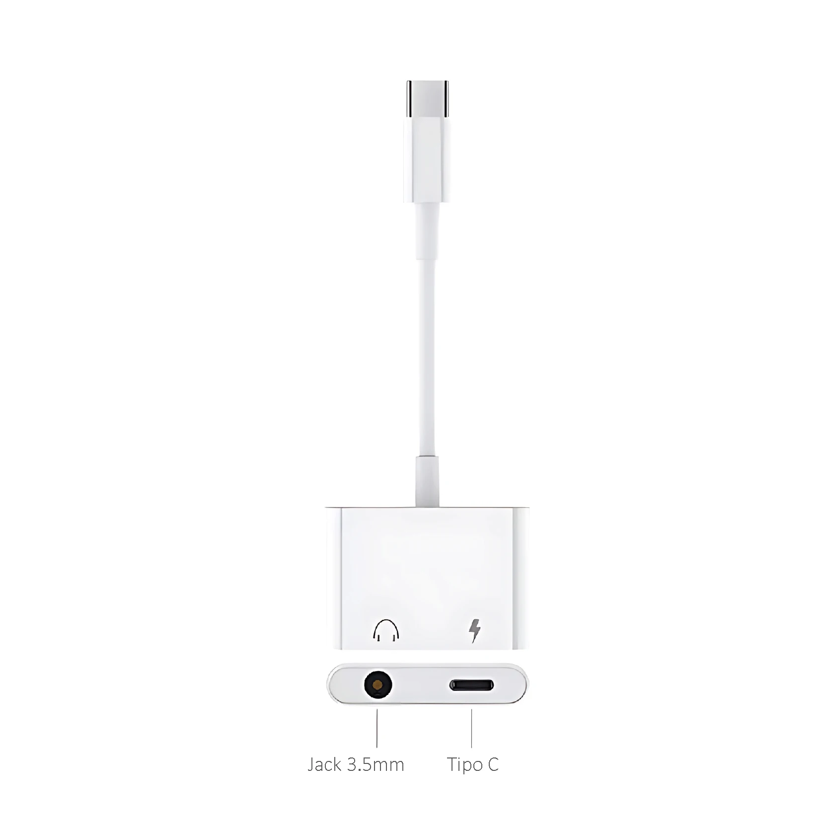 LIFA headphone adapter AUX 2 in 1 audio splitter type C to Jack 3.5mm and Type C for iPhone 15, Xiaomi, Huawei, OPPO, VIVO, samsung (connect charger and earphone at the same time)