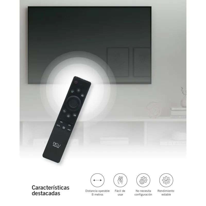 DCU Tecnologic Universal remote control for Samsung Smart LCD/LED televisions with button for Netflix and Prime Video