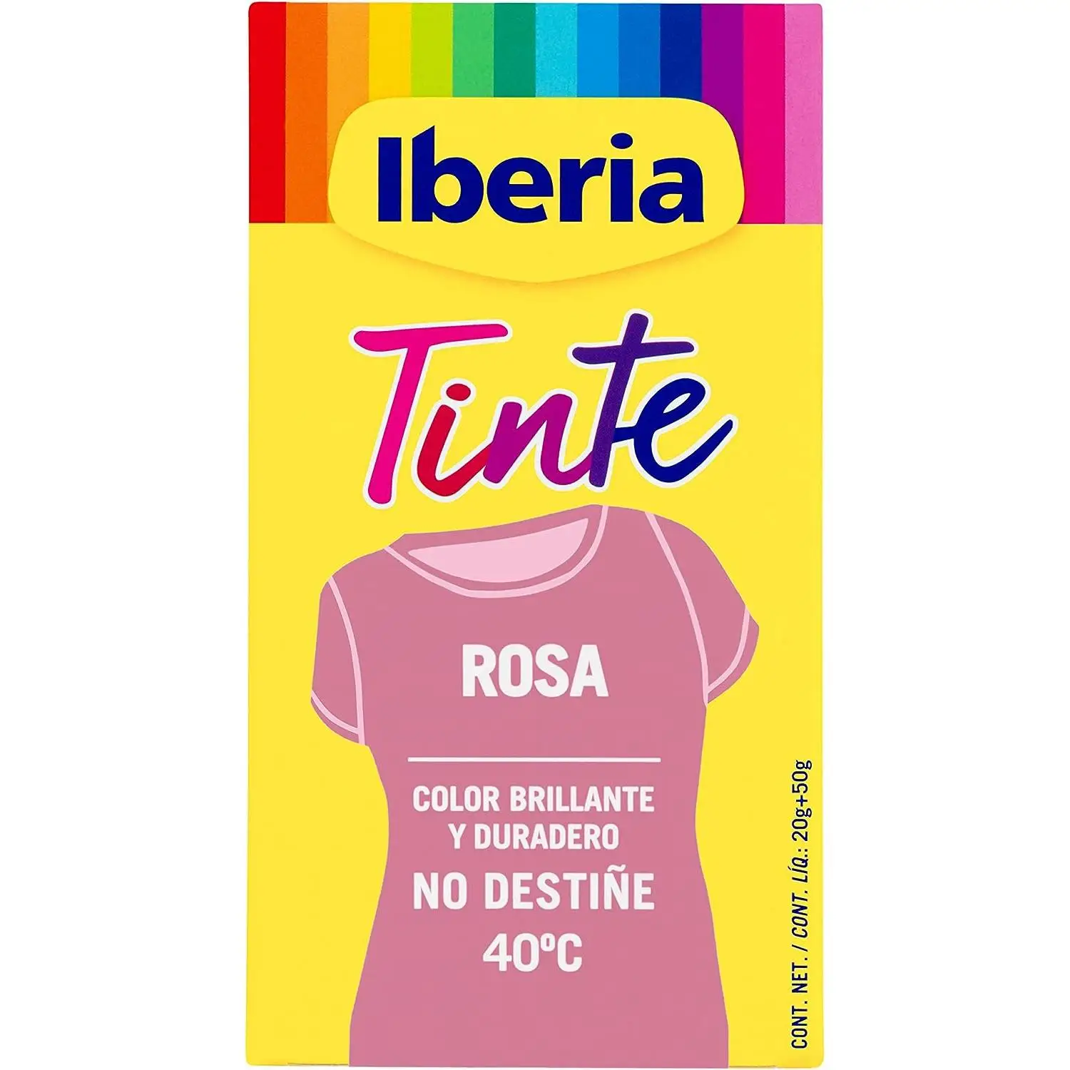 Tinte Iberia Rosa para Ropa 40°C - Máxima Fijación del Color