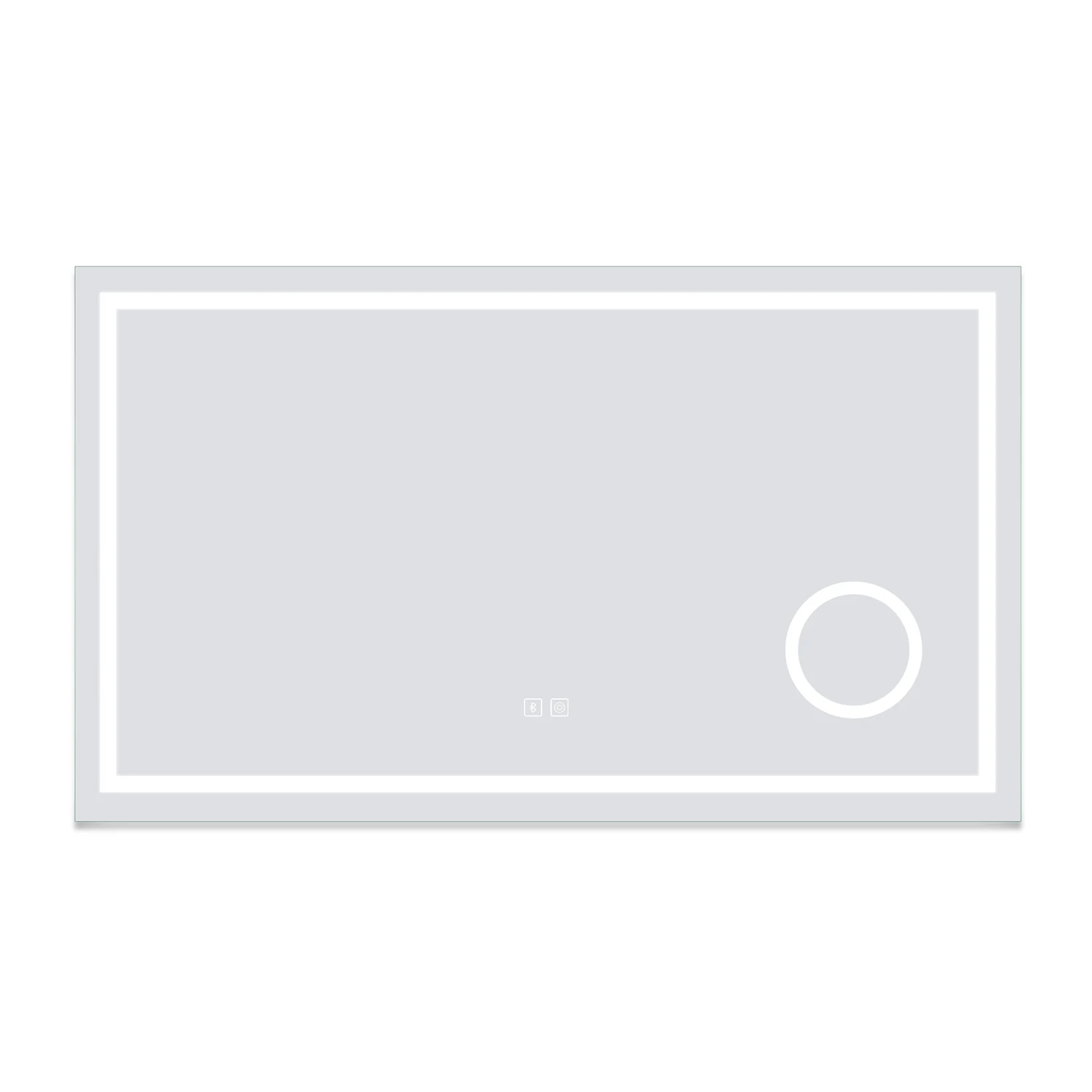 Aica Espejo de baño LED 120×70cm,Espejo de aumento,Bluetooth