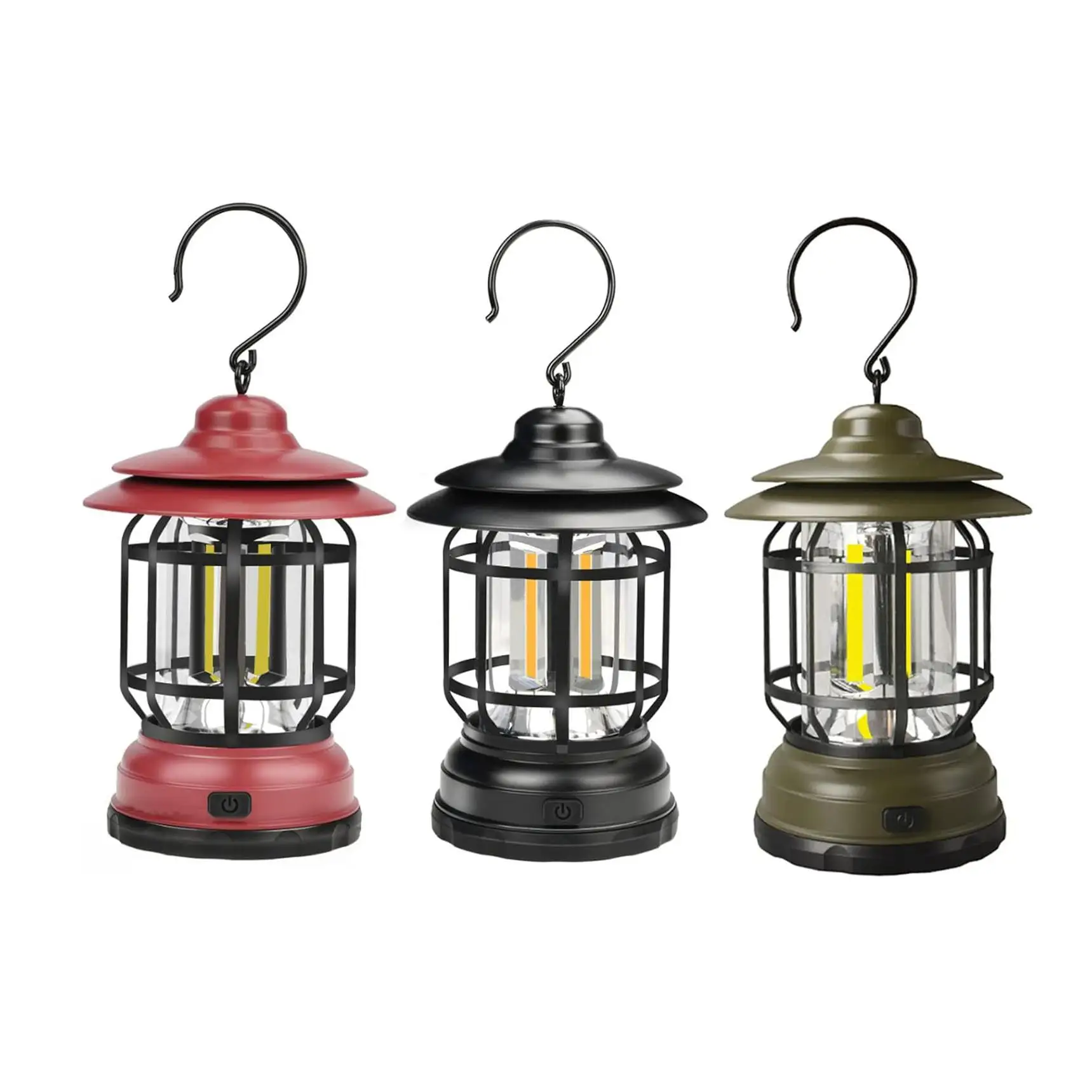 Farol de Camping Eléctrico Euroxanty | Lámpara COB-LED Portátil | Luz de Camping a Pilas