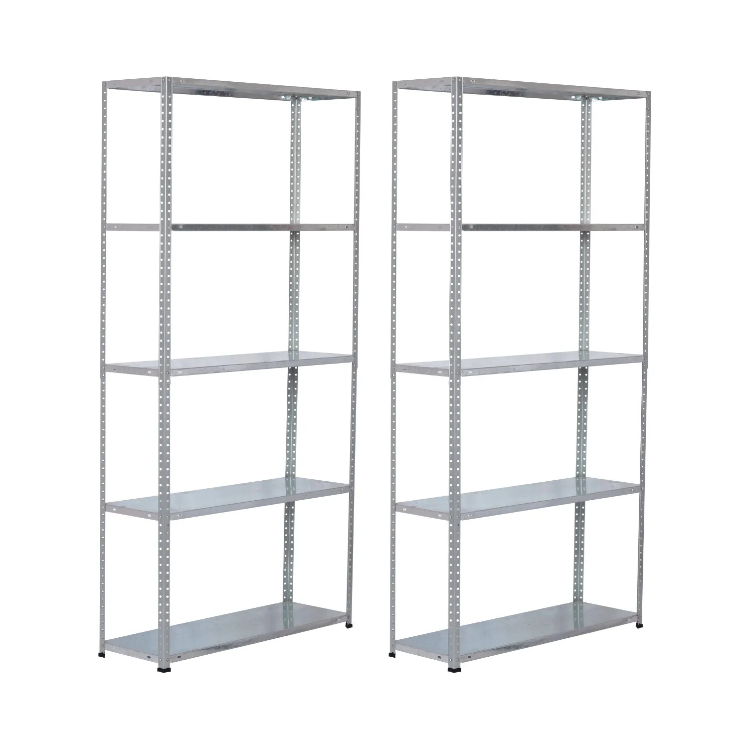 Pack 2 Estanterías Modulares Metálicas SteelSmart con 5 Baldas 200kg 180x30x90cm 7house