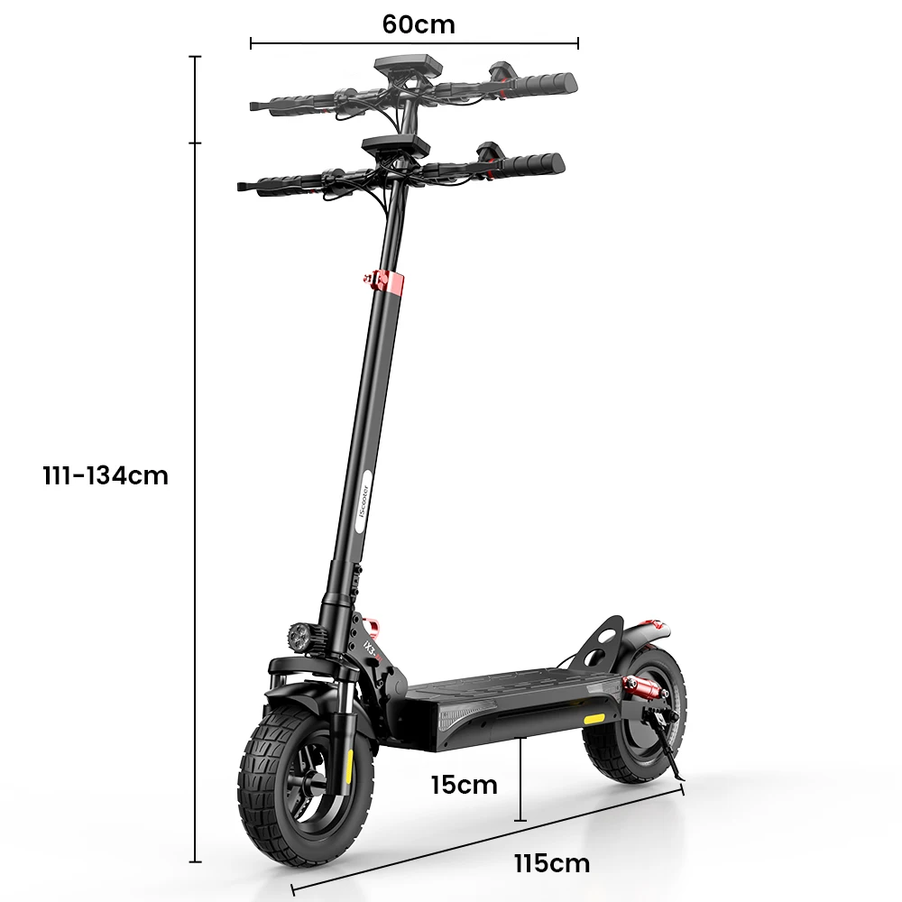 Patinete eléctrico plegable todoterreno iScooter iX3 para adultos, 800 W, 48 V 10 Ah, ruedas de 10″, con aplicación y doble suspensión. 6