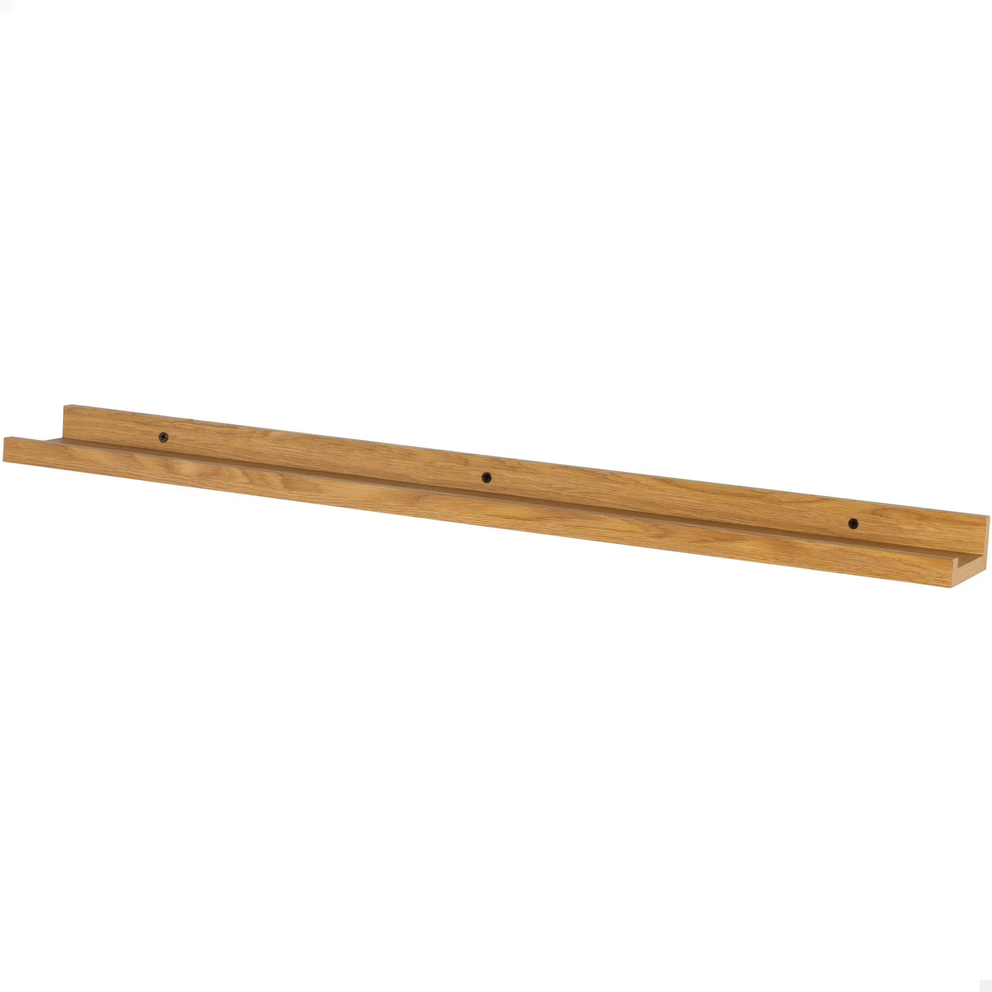 Max Home Estante pared madera con borde 120x10x4 cm