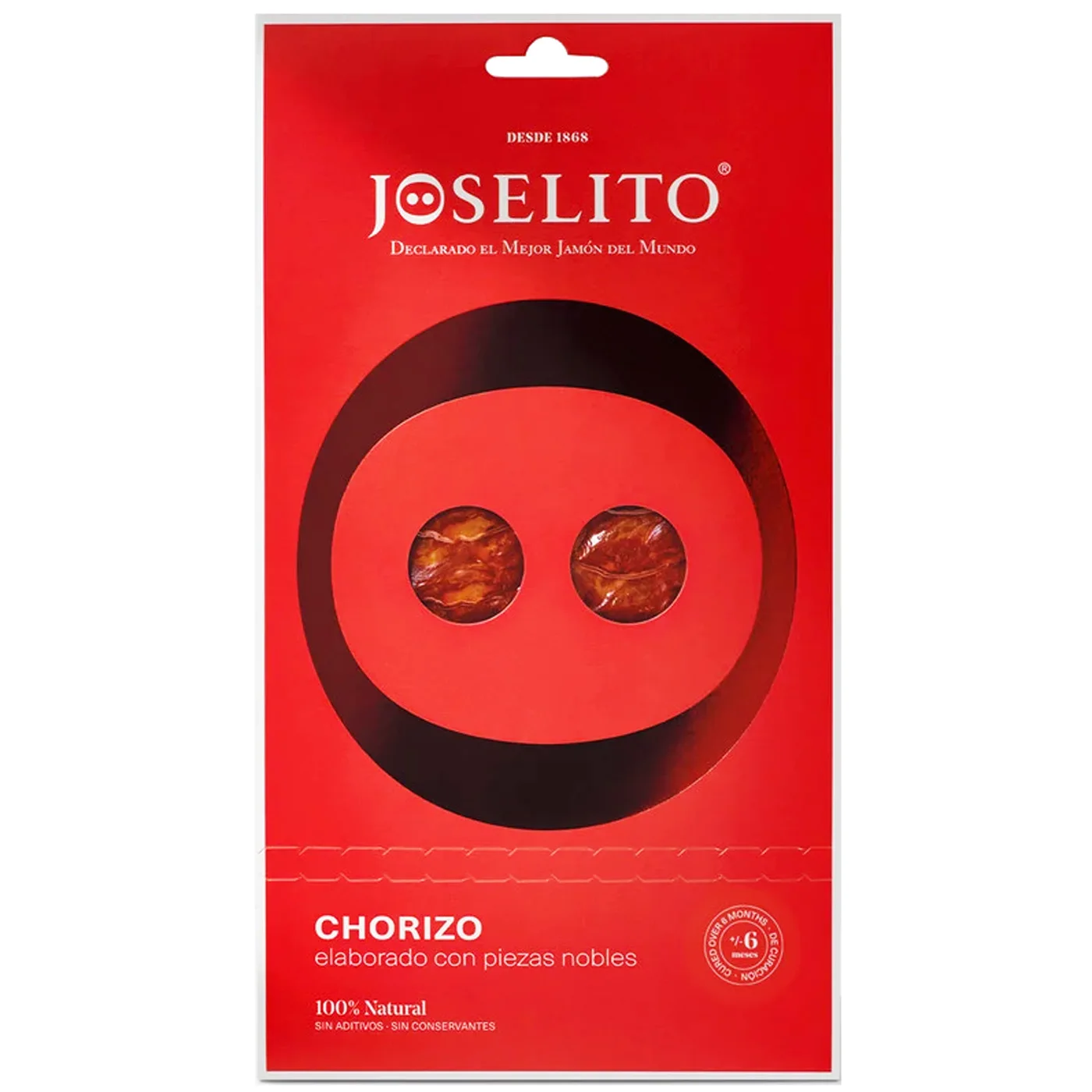 JOSELITO - Chorizo (70 g) - Loncheado - 100% Natural - Sin Aditivos Ni Conservantes - Sobre Rojo