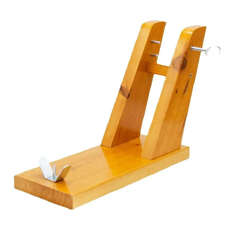 Soporte De Jamón Jamonero Scala Estante Para Cortar Jamón De Madera Con Almohadillas Antideslizantes, Tabla De Madera Estable Y Resistente