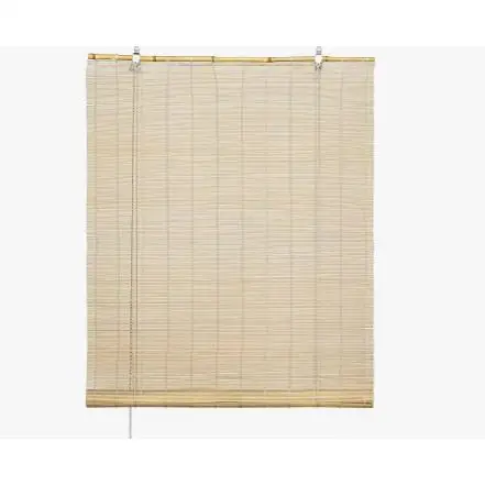 Estor Enrollable Bambú Junco,Natural,Protección Solar y Privacidad,Cortina de Madera Persianas de Bambú para Interiores, Estores para Ventanas Puertas, Tejido translucido.