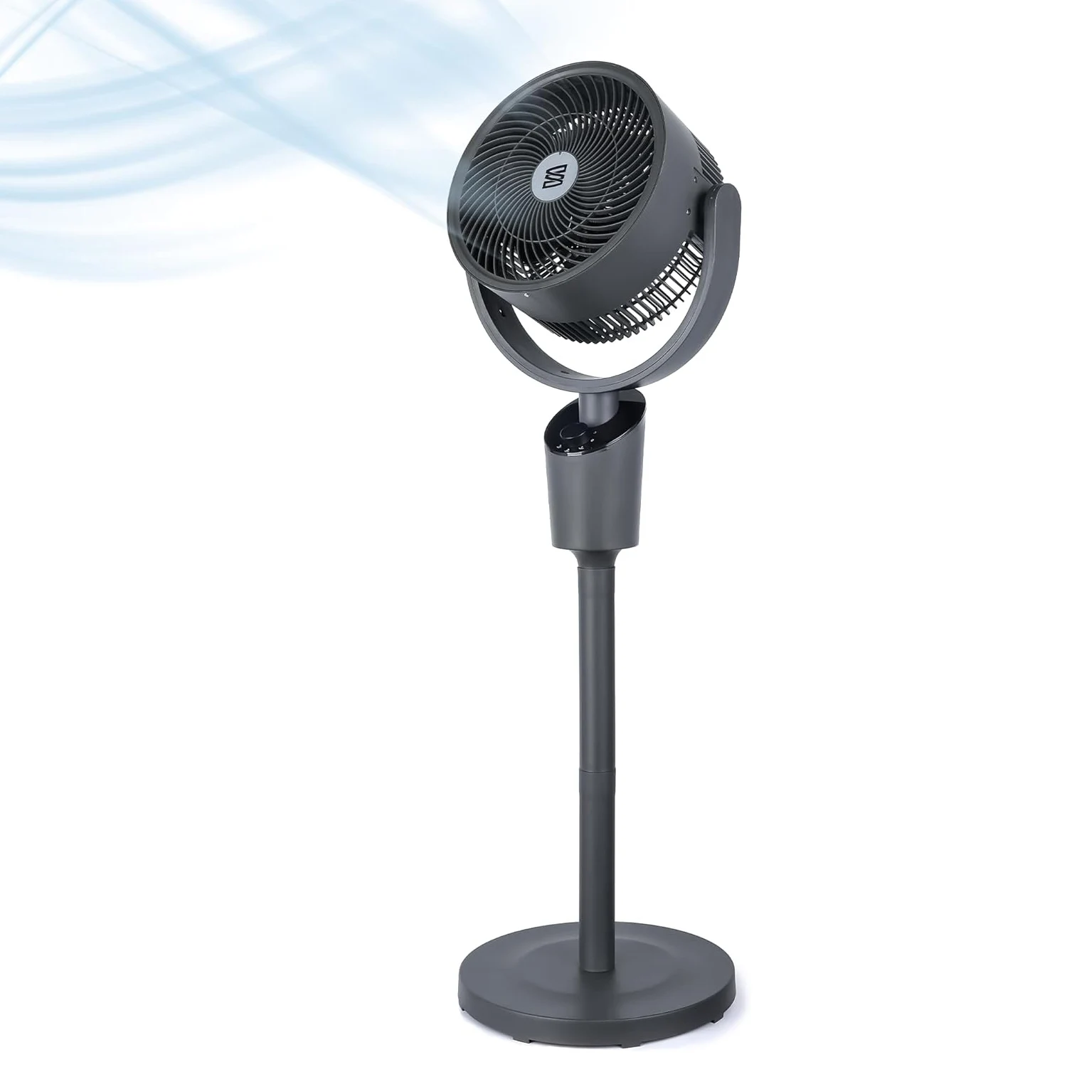 Artree | Ventilador de Pie Silencioso. Potente 60W. Oscilación Omnidireccional 120º. Turbo ventilacion con 3 Velocidades y Portátil. Ventilador energético eficiente.