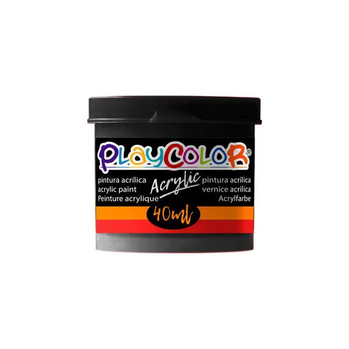 Instant playcolor acrylic basic paint 40 ml black 6 units various paper 15x10x4 cms. - Product Main Image