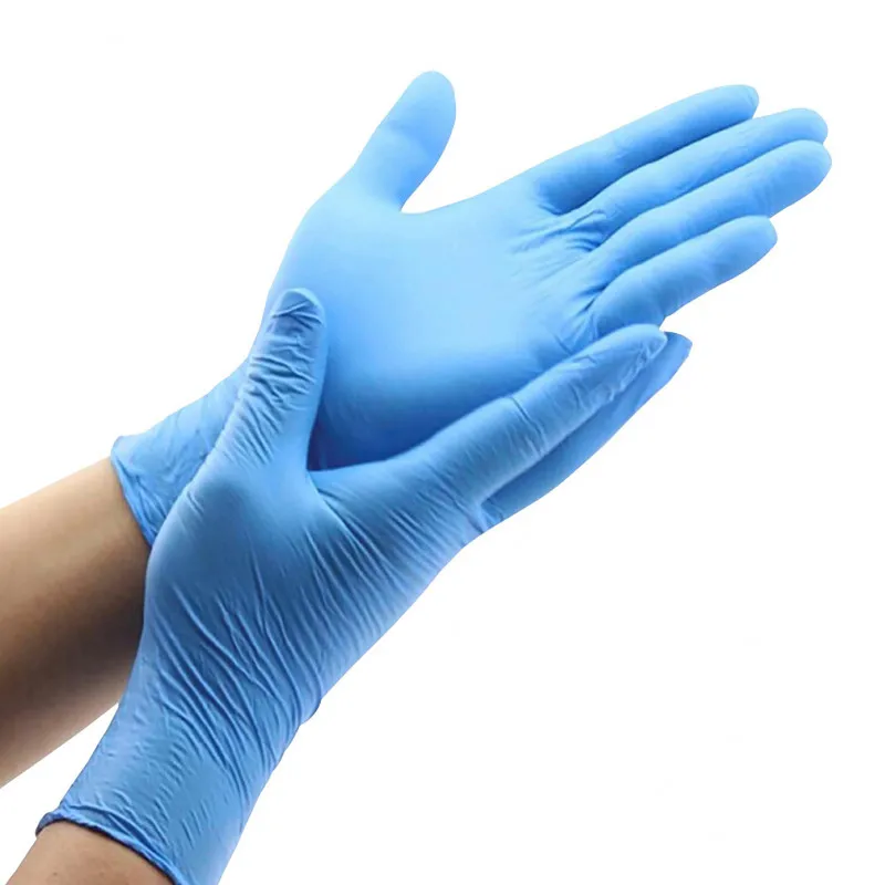 Pack DE 10- Guantes nitrilo azul sin polvo paquete (TALLA S, TALLA M, TALLA L O TALLA XL) 10x100 uds- TOTAL 1000 uds