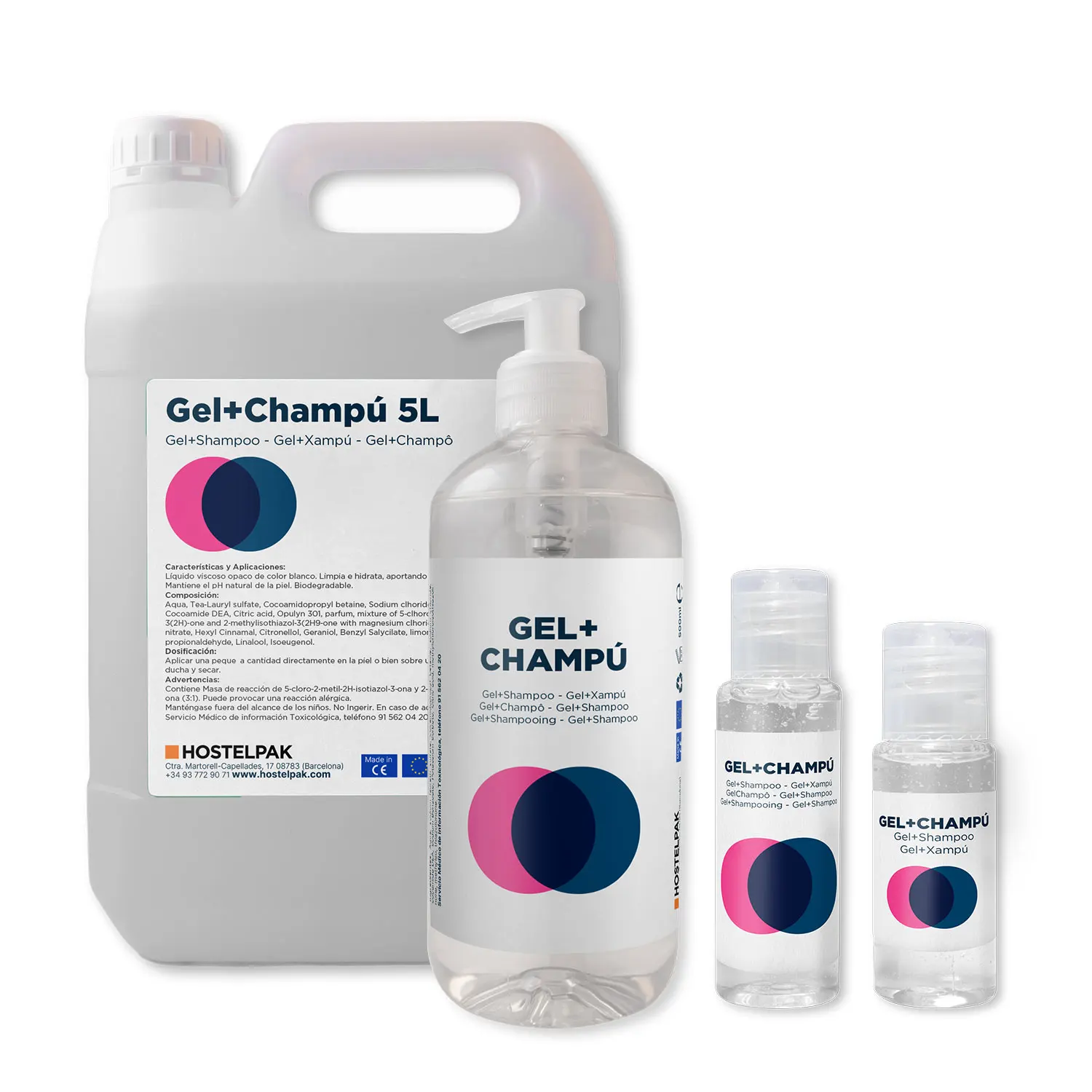 Hostelpak | Gel+Champú (2 en 1) Colección EcoStay  | Colección EcoStay Amenities hotel
