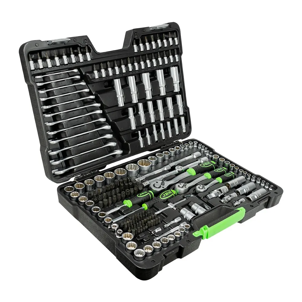 Jbm 54250 216-piece zinc-plated 12-edge tool case