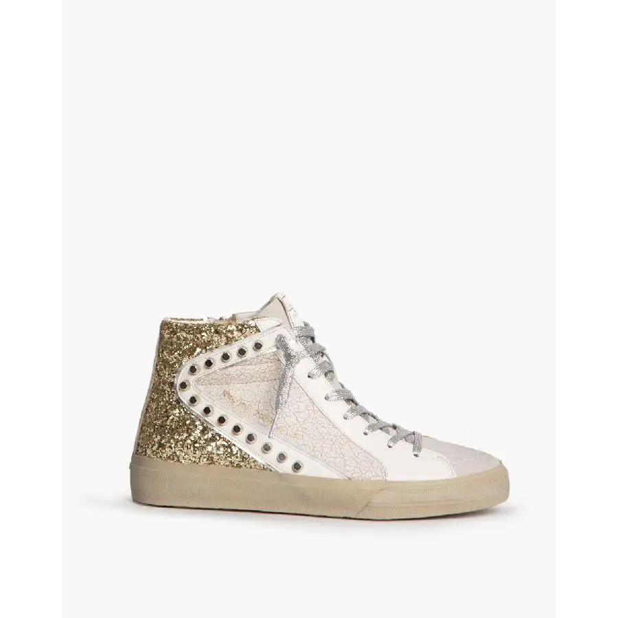 Mynzi Corina lace up glitter platform booty