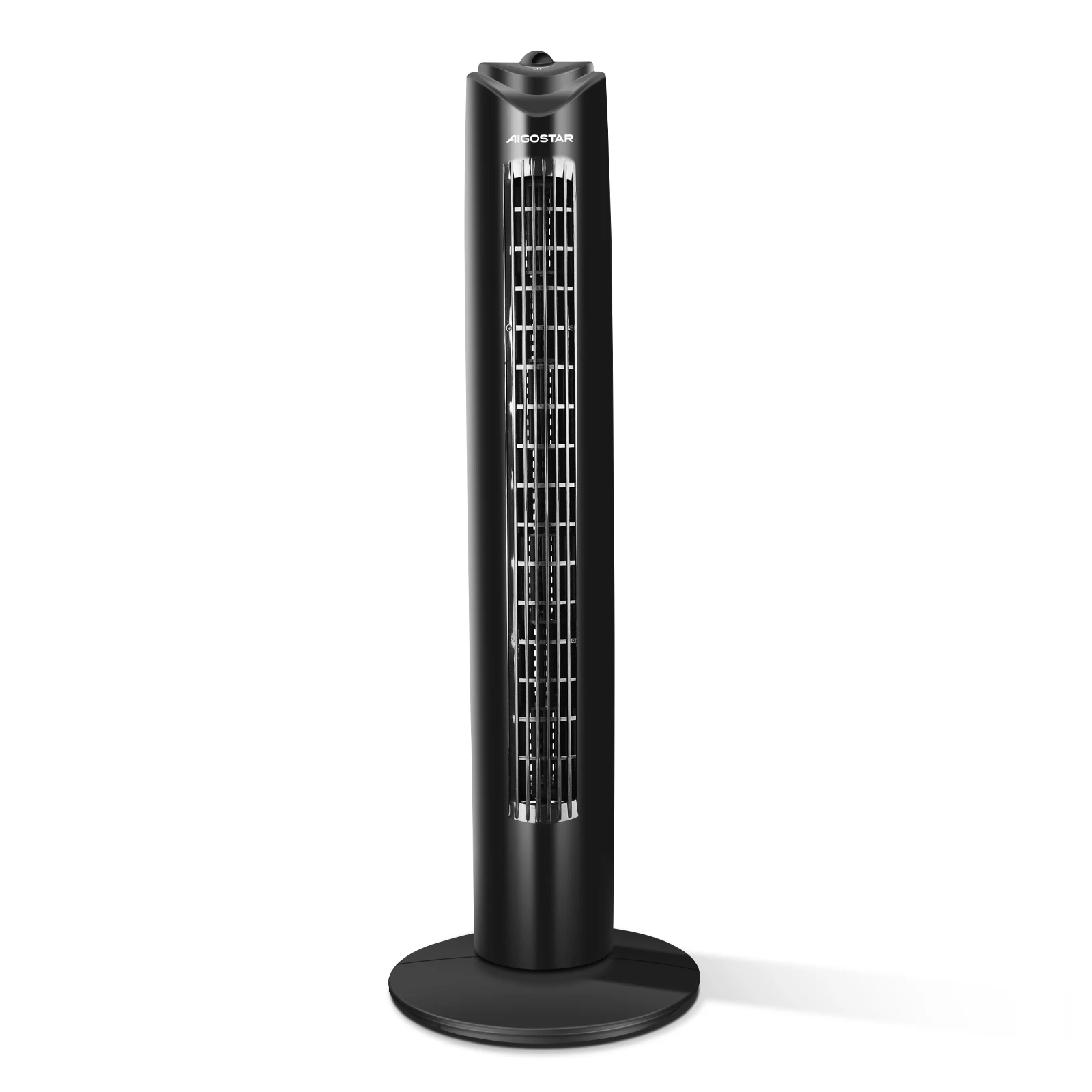 Ventilador de Torre Silencioso, Temporizador 120 min, , 3 Velocidades, Oscilación de 85º, 82 cm de Alto, 45W — oferta en AliExpress