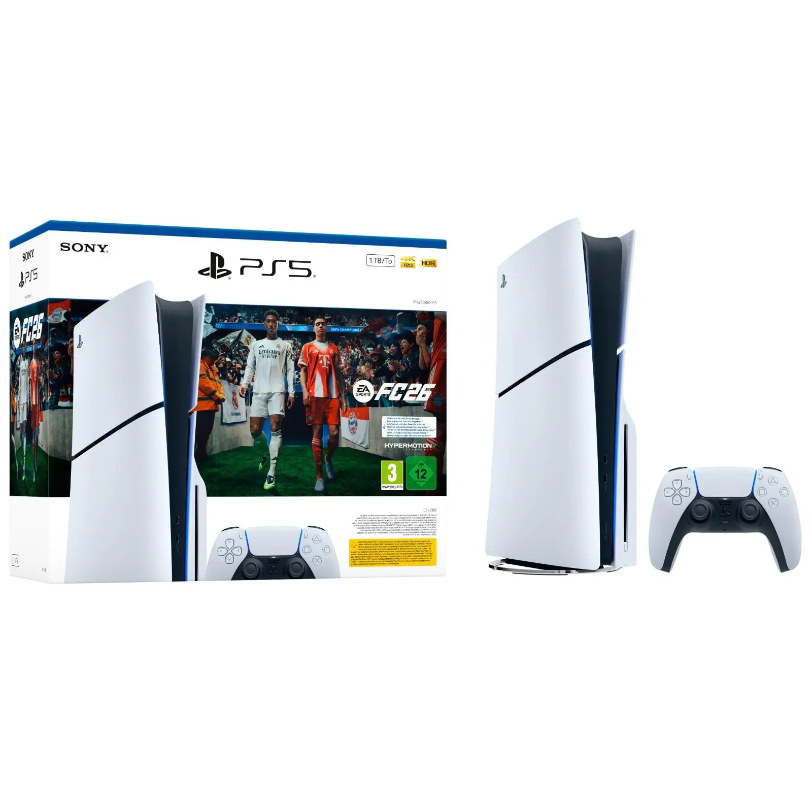 Sony playstation 5 ps5 1tb edition standard chassis e & fc 26 console, | European version | Official sony 3-year warranty #2