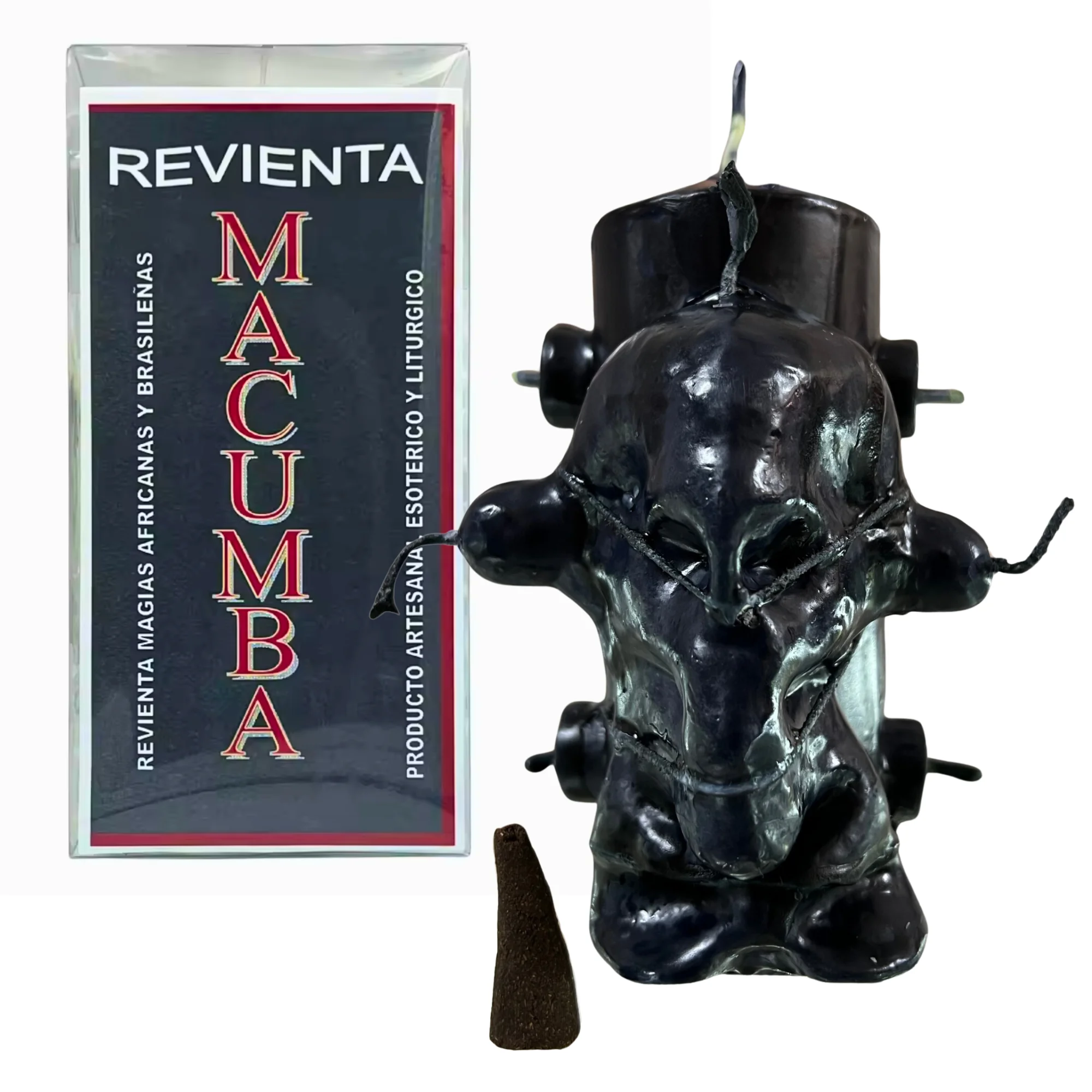 Velón KARMA - Ritual Revienta Macumba para Tumbar Trabajos | Poderoso Velón Especial de 8 Mechas para Romper Todo Tipo de Maleficios, Mal de Ojo, Maldiciones, Trabajos de Magia Negra, Macumbas y Vudú