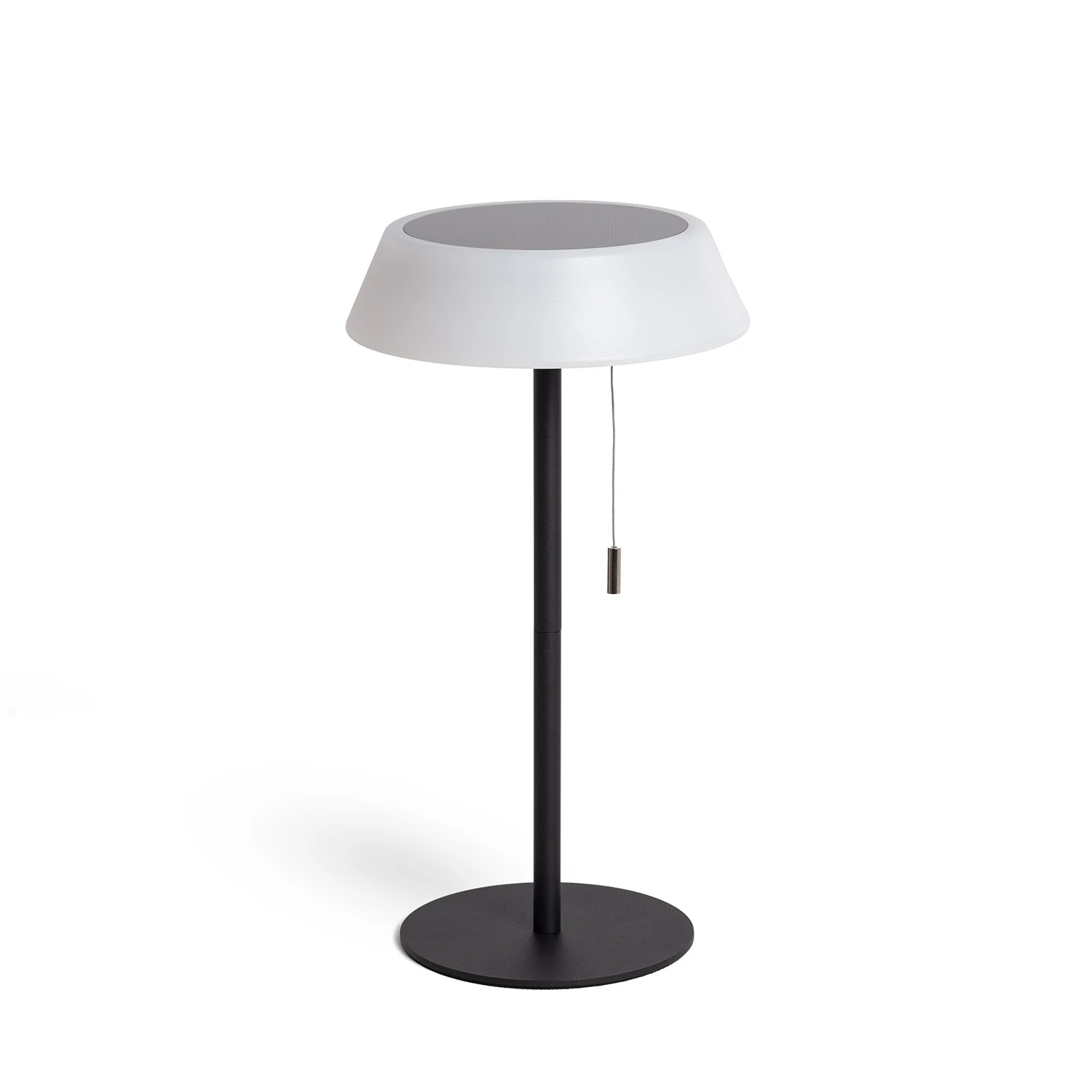Ledkia Lámpara de Mesa Solar Exterior LED 1.2W Metal Aldana Negro