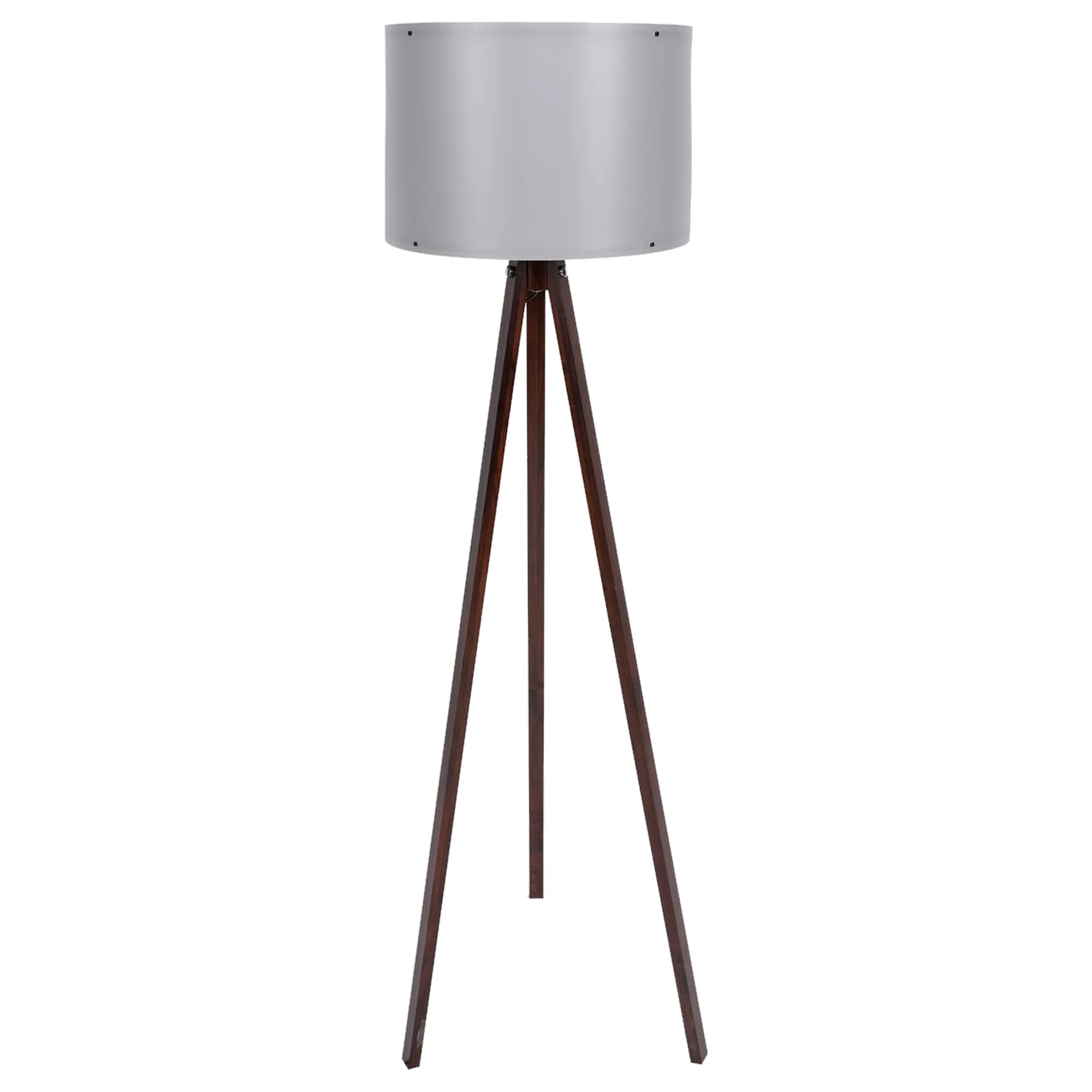 Lámpara de pie 145 cm. gris/nogal, tipo E 27 Max 45 - 60 W WELLHOME
