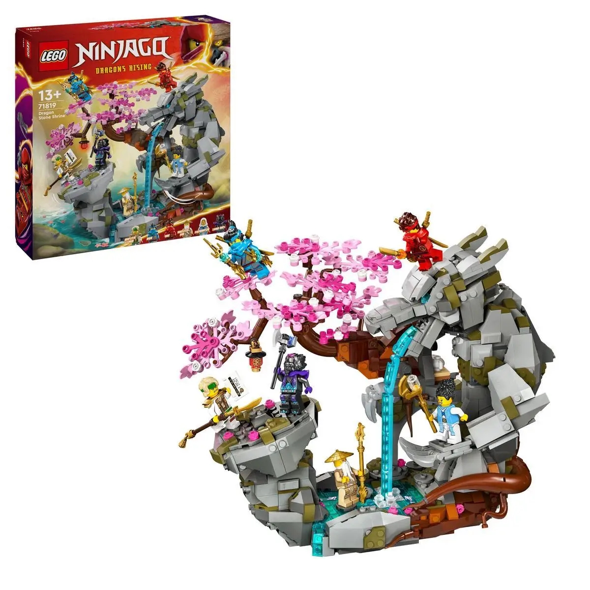 LEGO 71819 NINJAGO Santuario de Piedra del Dragón Juego de aventuras y juguete ninja con 6