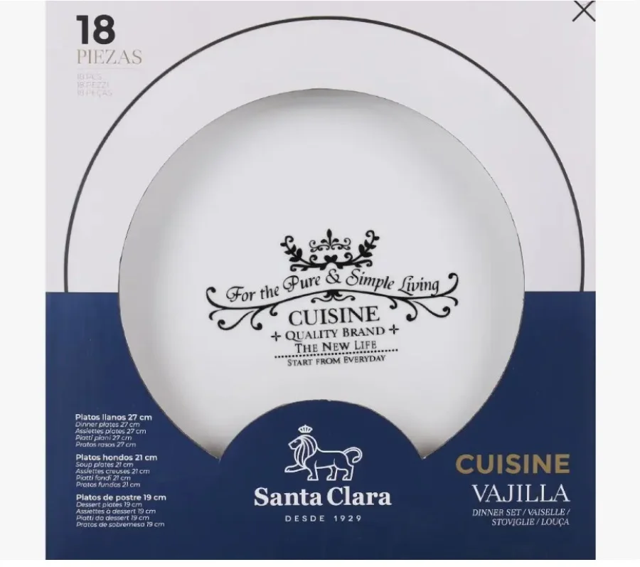 Amymark Santa Clara Cuisine Santa tableware Set (18 pieces)