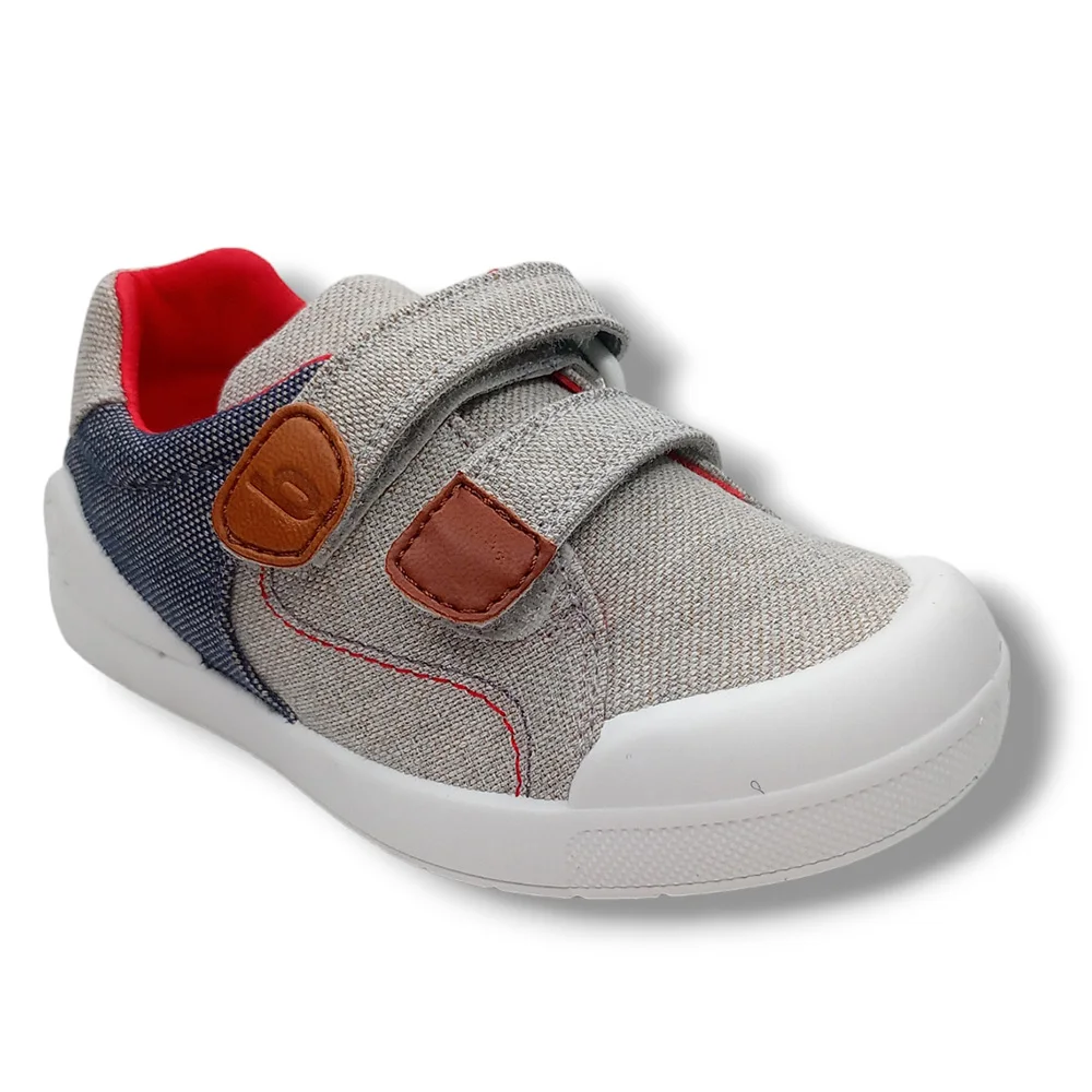 Biomecanics Zapatilla Lona Sneakers Niño 242296-B GRIS Zapatillas calzado niños ROYALE CORDONETS