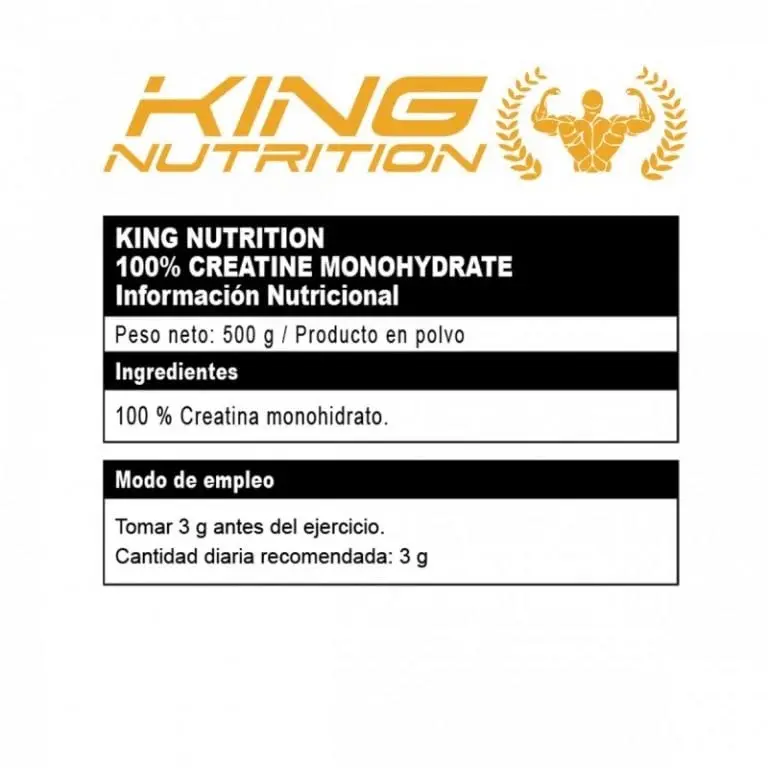 100% Creatine Monohydrate 500gr King Nutrition