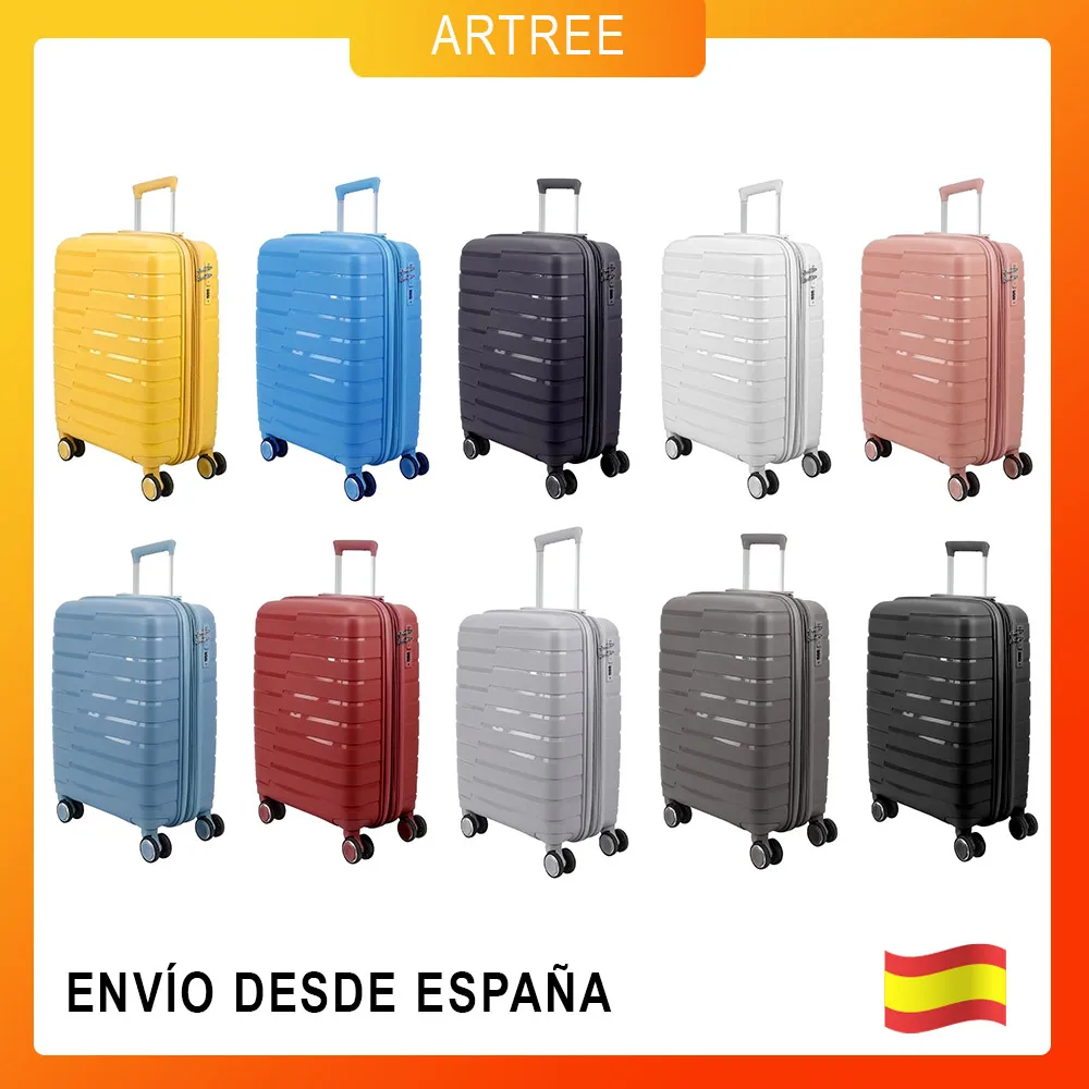 Maletas de Viaje Trolley Rígida, Equipaje de Mano,Maleta de Cabina Rígida Polipropileno con 4 Ruedas Dobles 360° y Cierre de Combinación, Maletas de Viaje Pequeñas y Grandes Ligeras