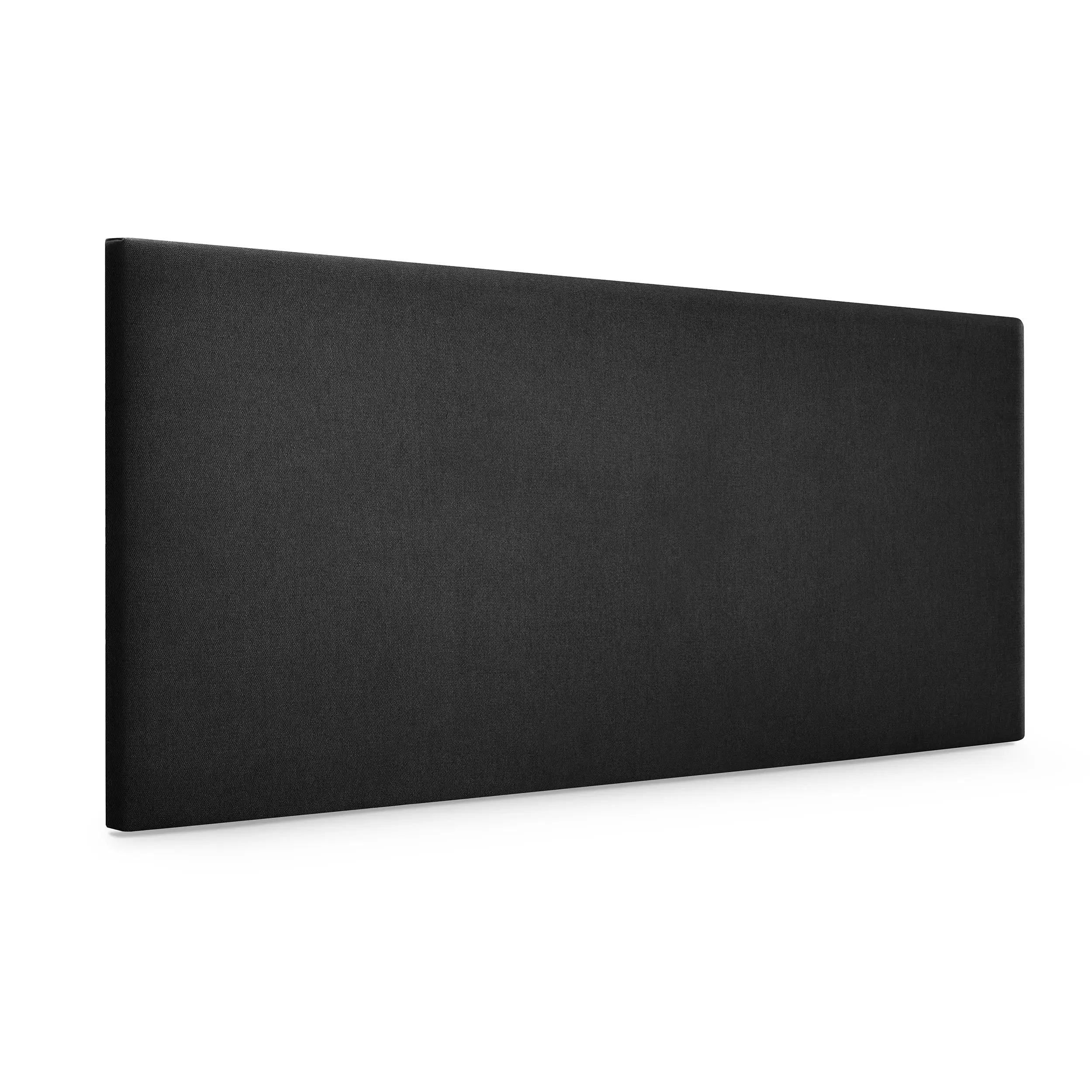 DHOME Cabecero de Polipiel o Tela AQUALINE Liso Cabeceros Cabezal Tapizado Cama Lujo (Negro Tela)