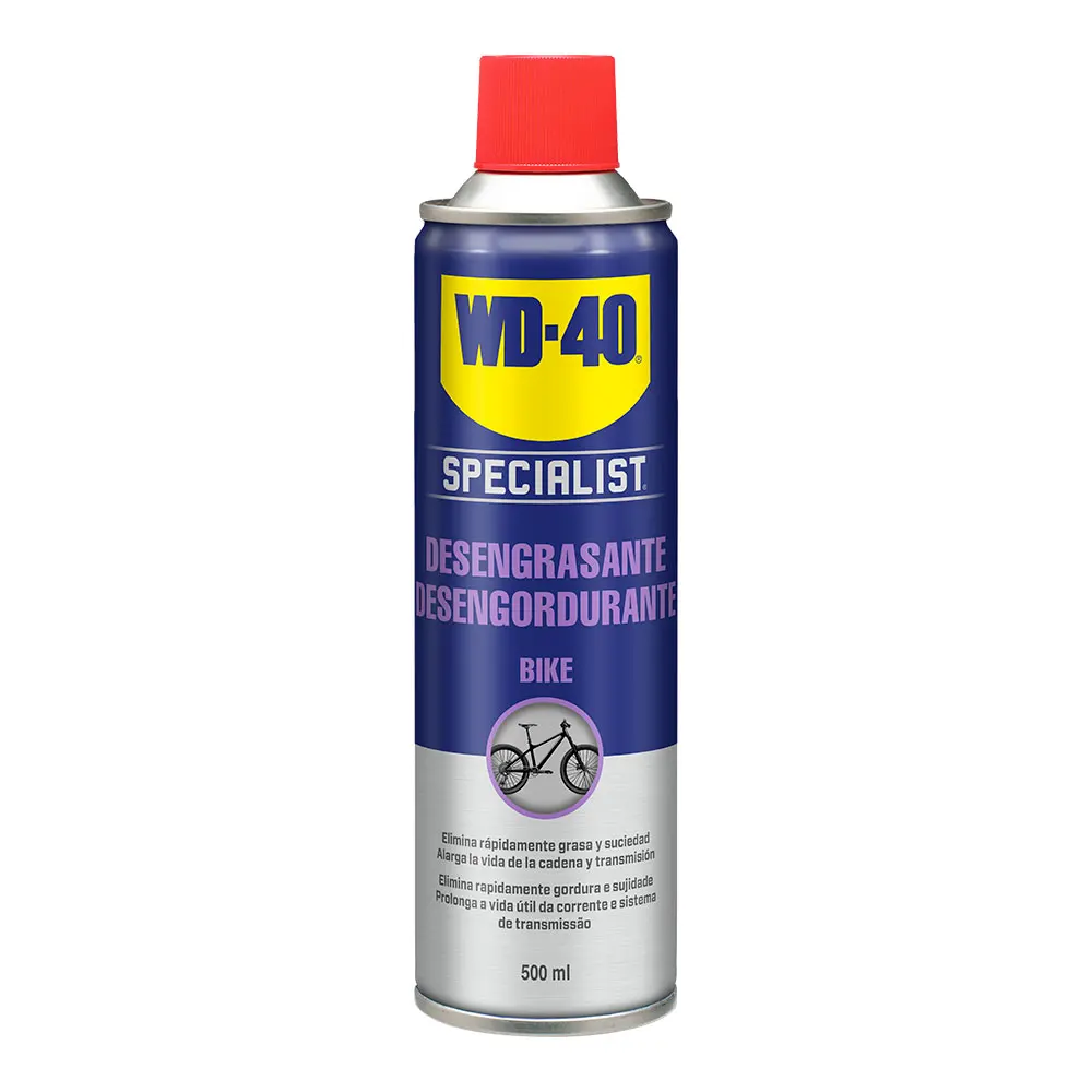 SPRAY DESENGRASANTE CADENAS BICICLETA 500ml 34912 WD40 BIKE LUBRICANTES Y ACEITES FAMILIA WD40 MULTIPLES APLICACIONES