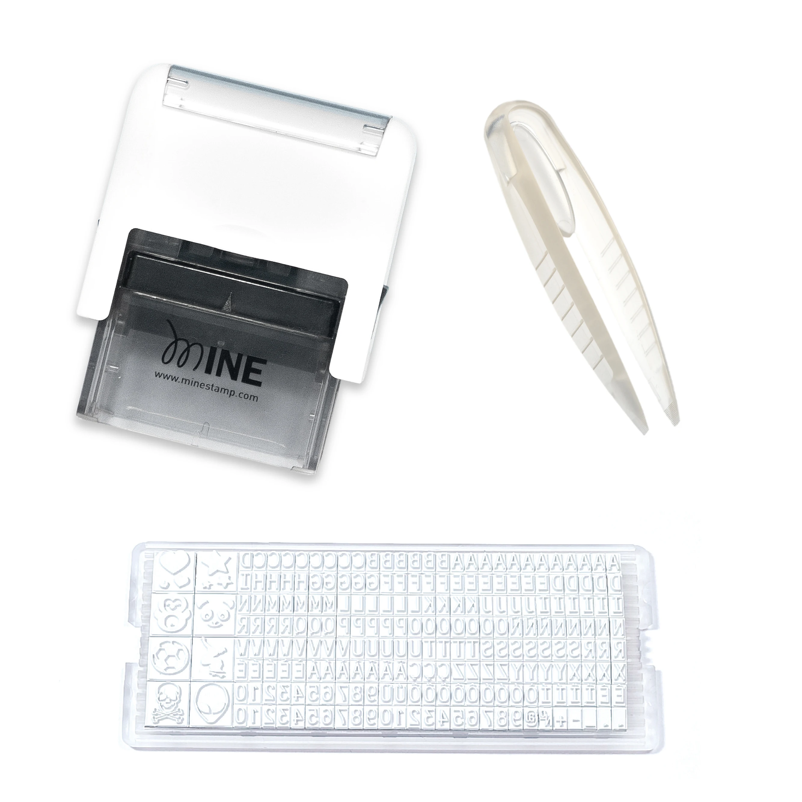 Mine Stamp Sello para Marcar Ropa y Libros Compact Personalizable con Nombre para Niños y Adultos Reutilizable