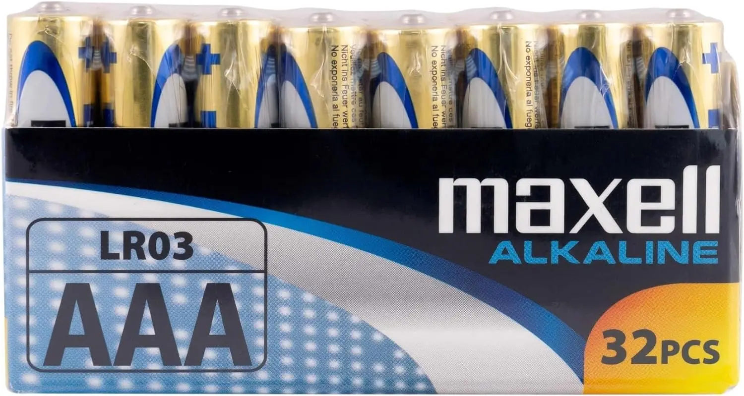 Dacada2005 Lot 32 batteries Maxell AAA LR03 R03 alkaline battery Alkalina Power 1.5V