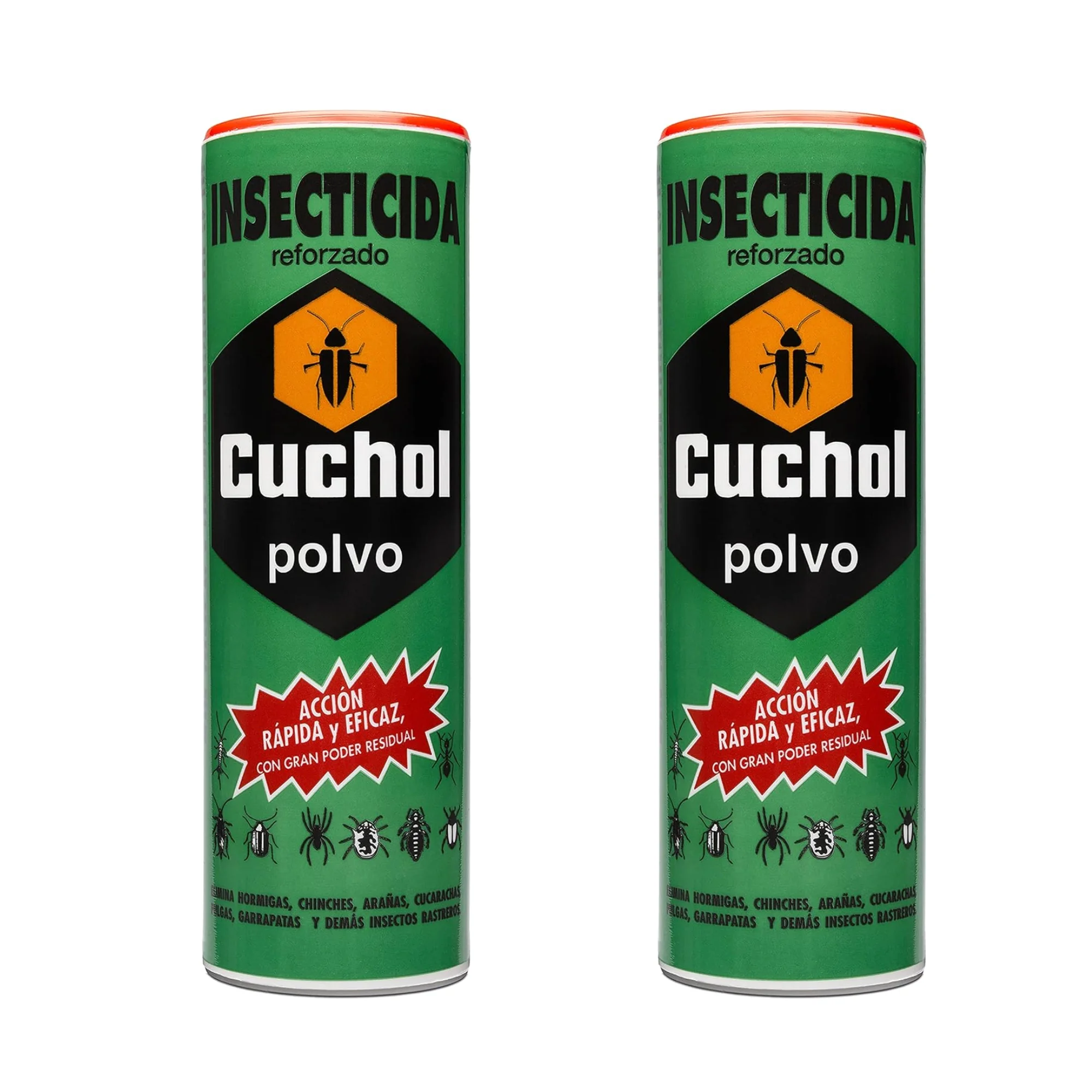 Cuchol - Polvo Insecticida l 100 g |  Pack 2 botes polvos insecticidas ,cucarachas, arañas, chiches, hormigas ,garapatas , Acción Rápida, Residual Prolongado y Control Efectivo de Plagas Domésticas