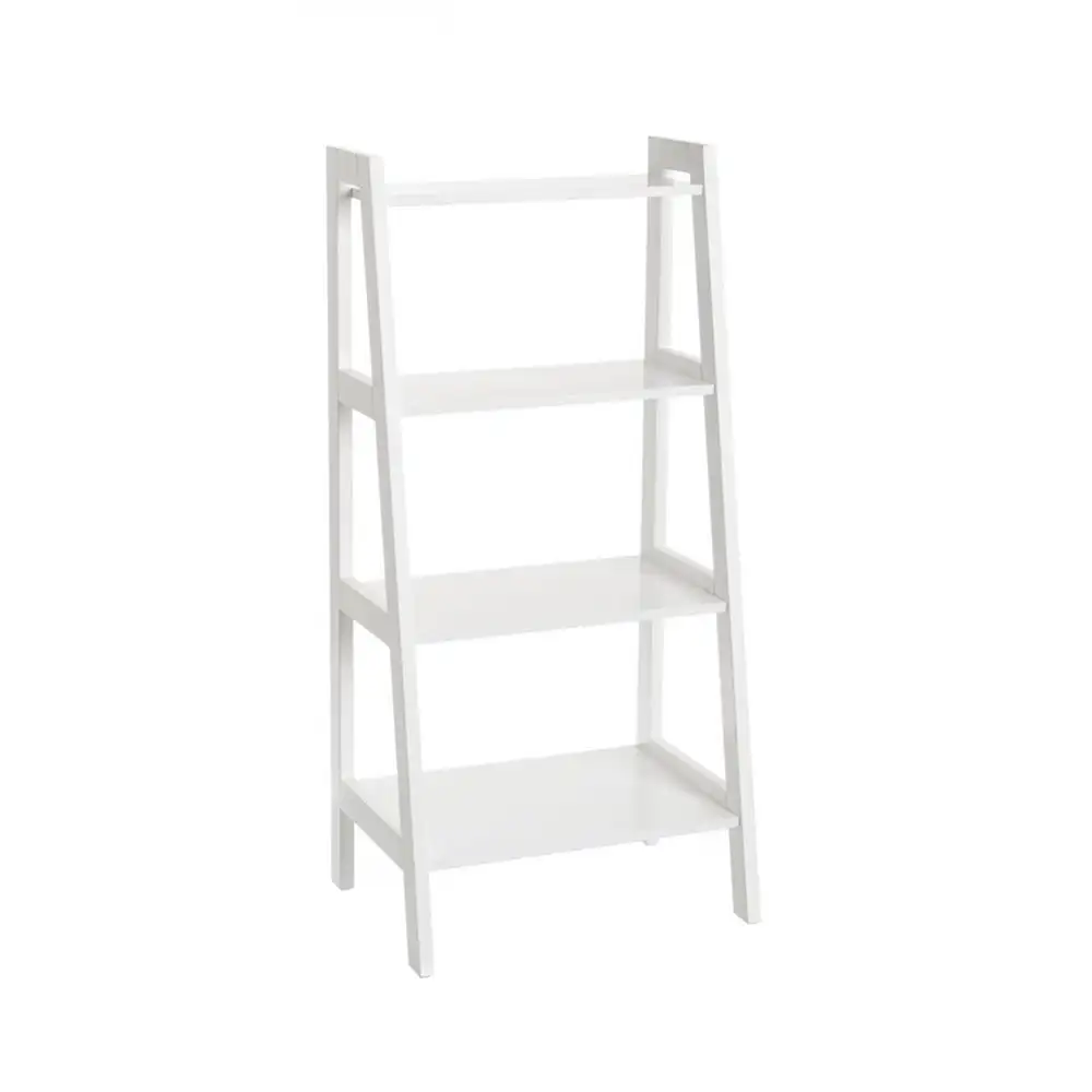 Lola Home Estantería escalera de 4 estantes de madera MDF blanca de 43x31x90 cm