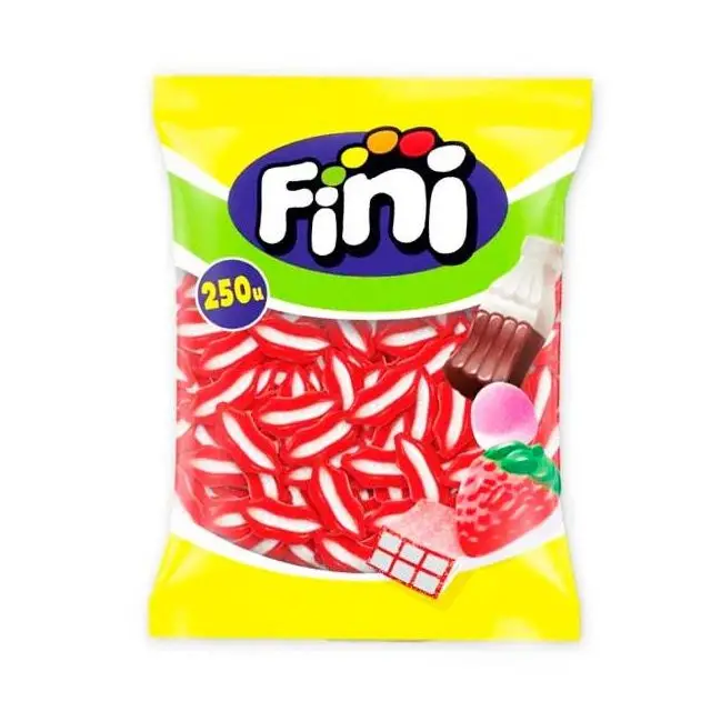 FINI LABIOS FRESA bolsa 250u gominolas de calidad y sabor Fini  aproxi 1.67kg