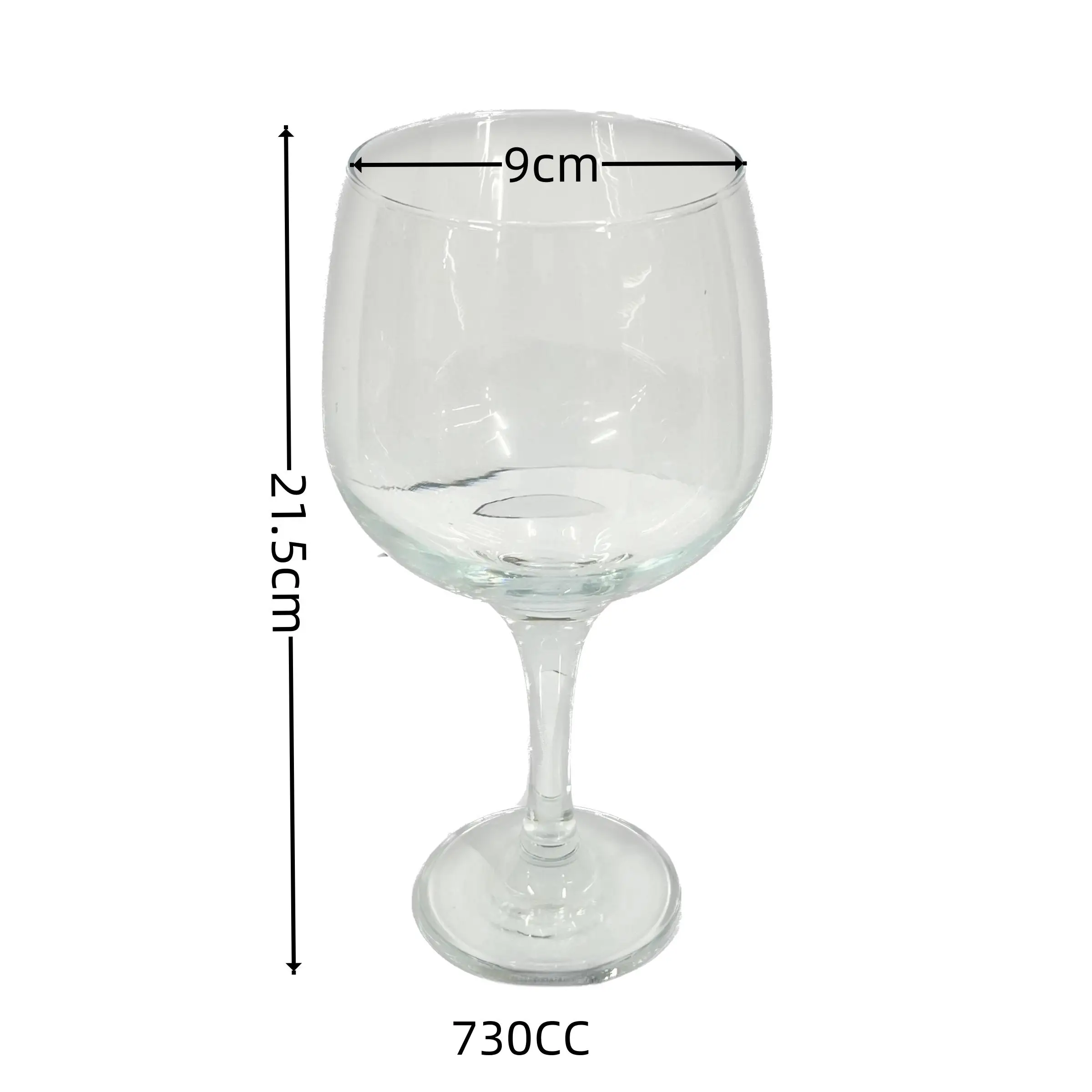 LAV Set 6 transparent 730CC glass combo cups